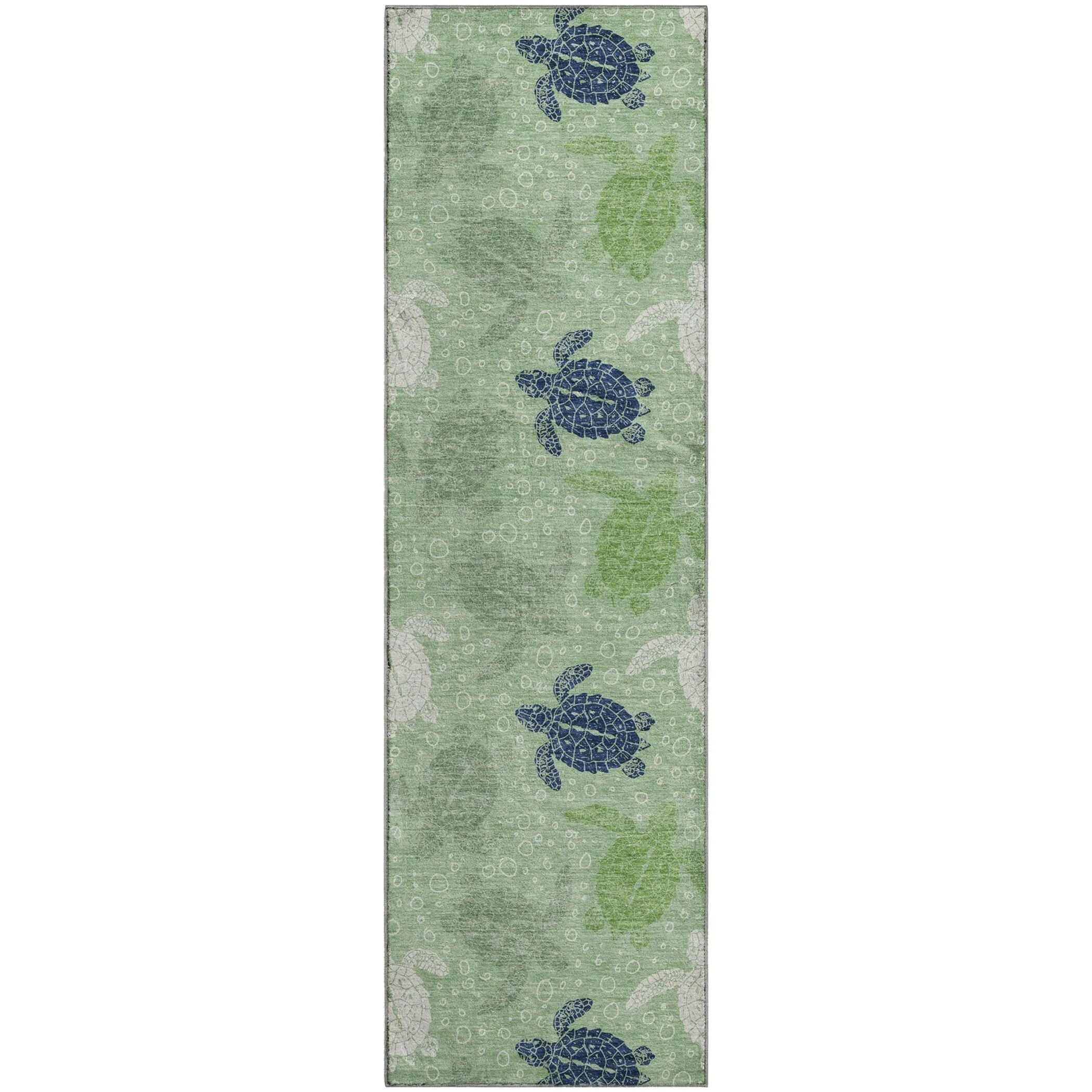 Premium Washable Super Soft Coastal Turtles Mayfield Rug