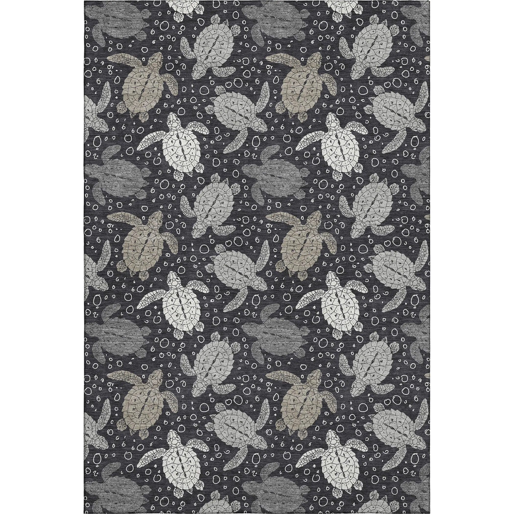 Premium Washable Super Soft Coastal Turtles Mayfield Rug