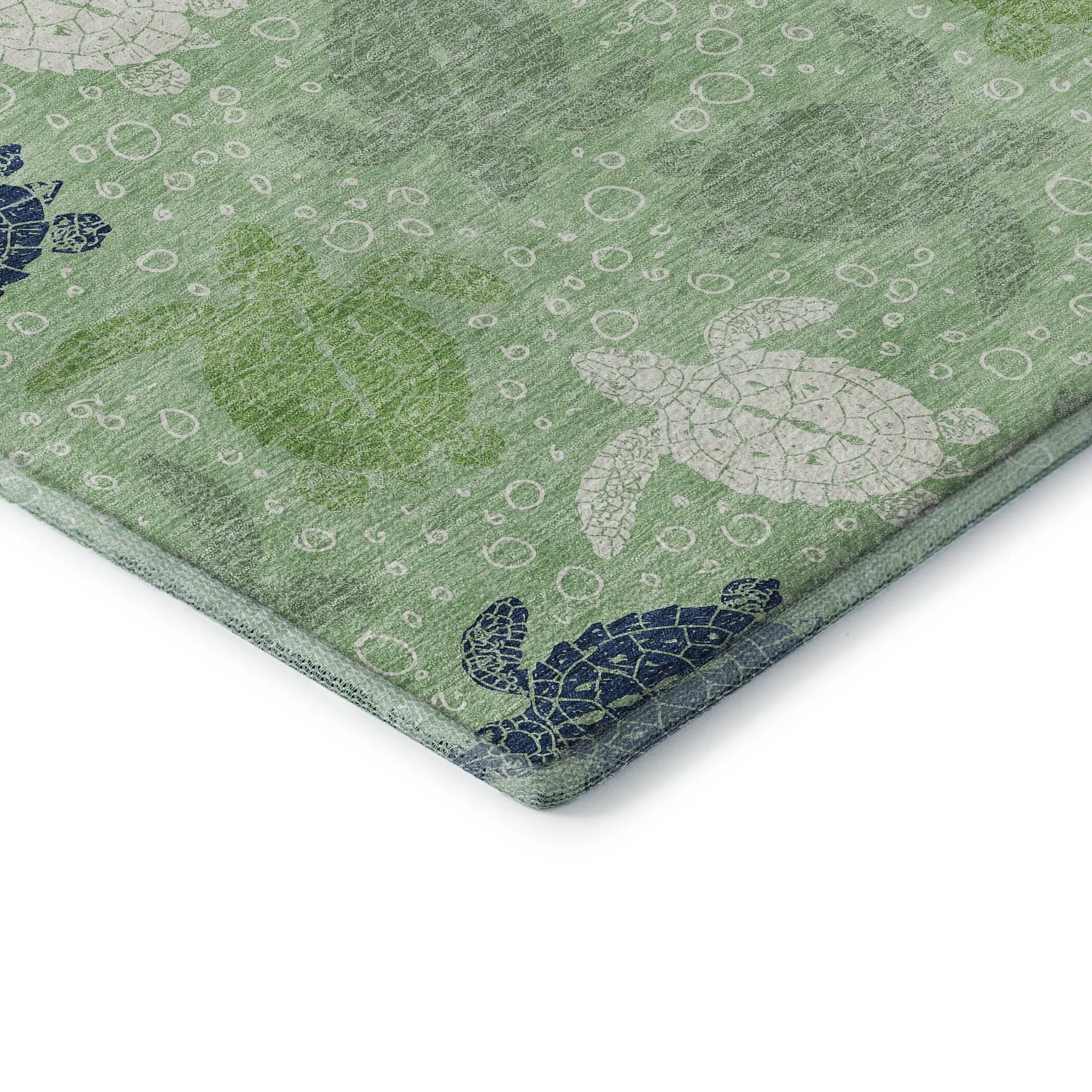 Premium Washable Super Soft Coastal Turtles Mayfield Rug