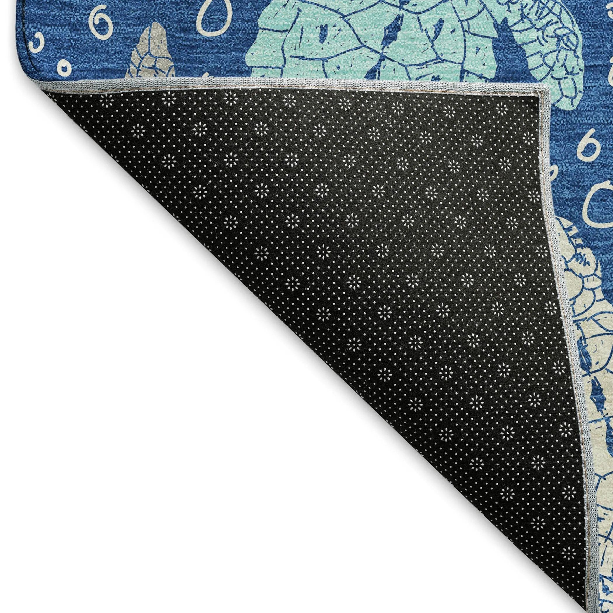 Premium Washable Super Soft Coastal Turtles Mayfield Rug