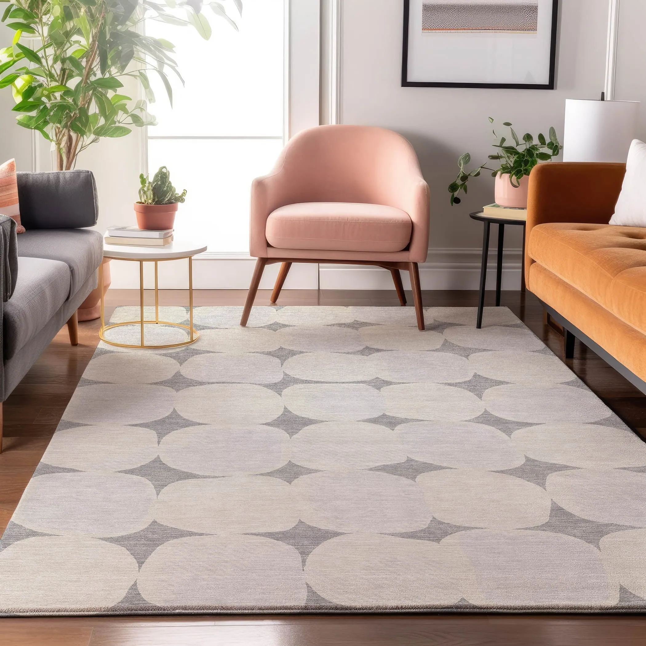 Premium Washable Super Soft Mid Century Modern Mayfield Rug