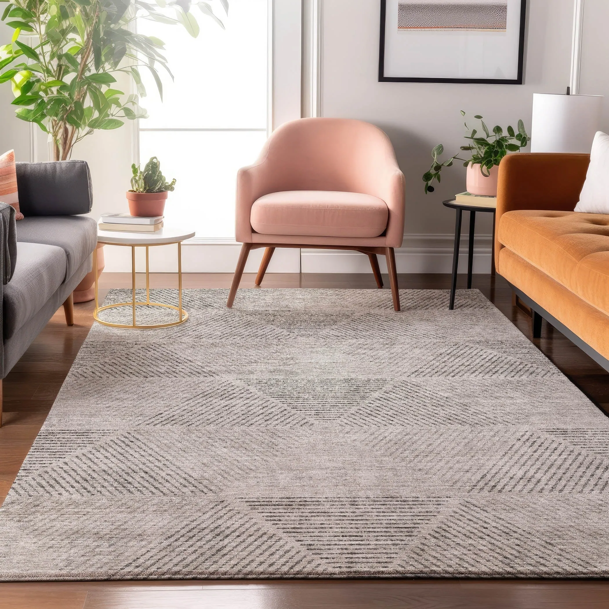 Premium Washable Super Soft Mid Century Modern Mayfield Rug