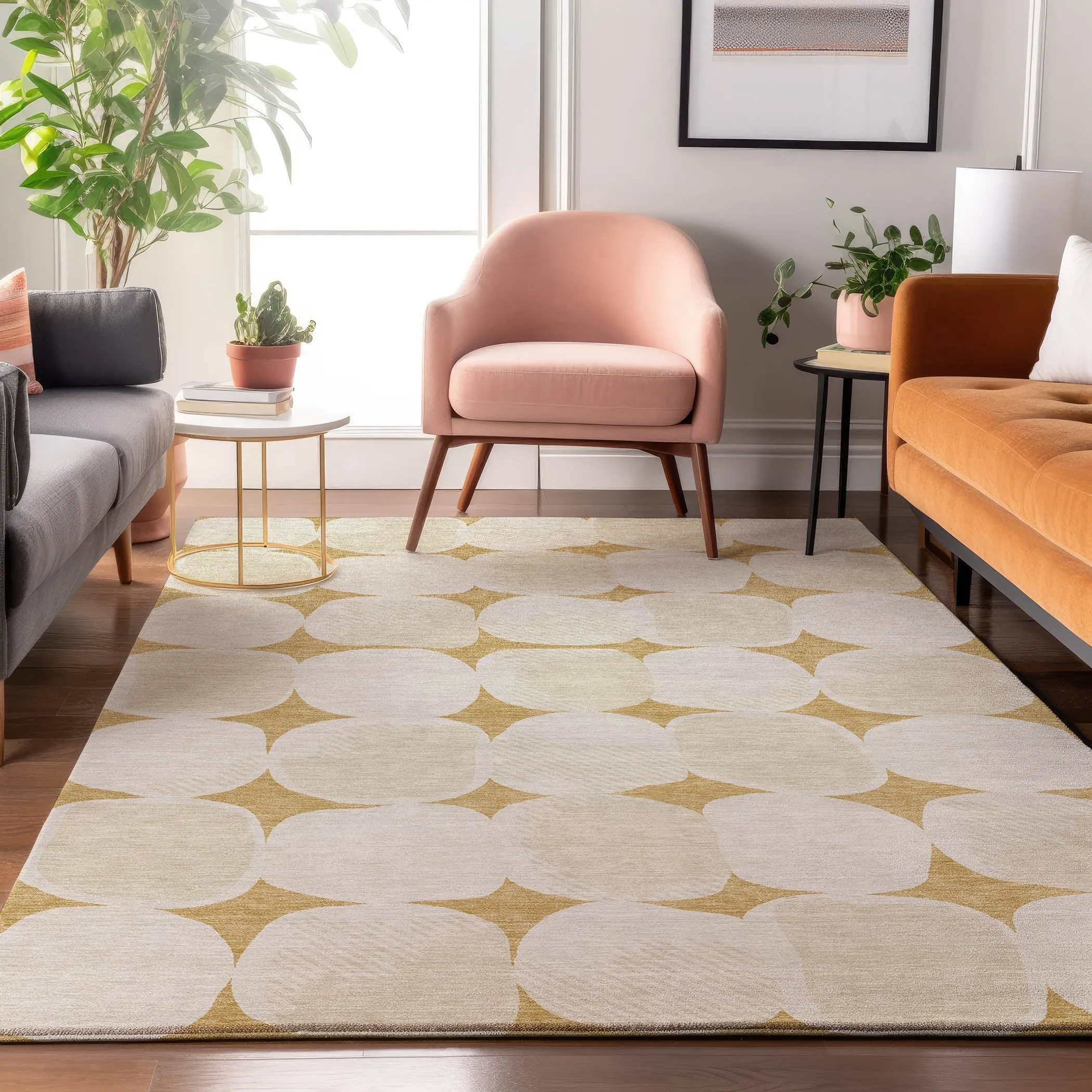 Premium Washable Super Soft Mid Century Modern Mayfield Rug
