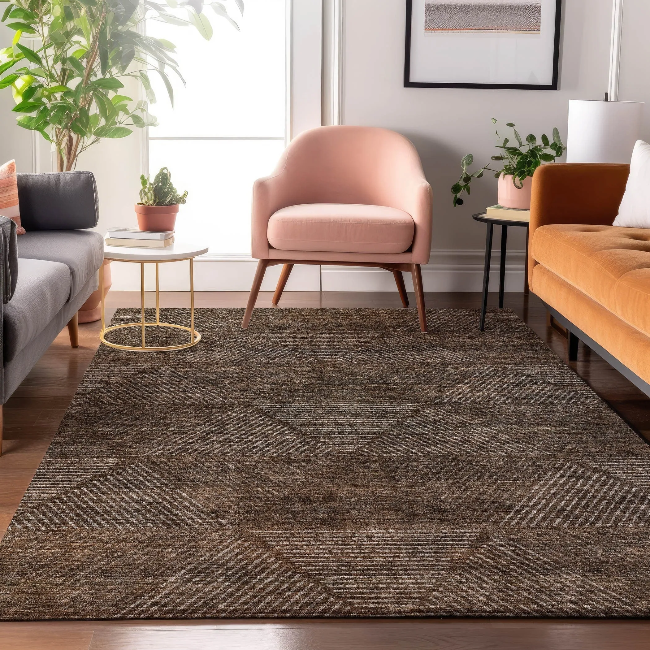 Premium Washable Super Soft Mid Century Modern Mayfield Rug