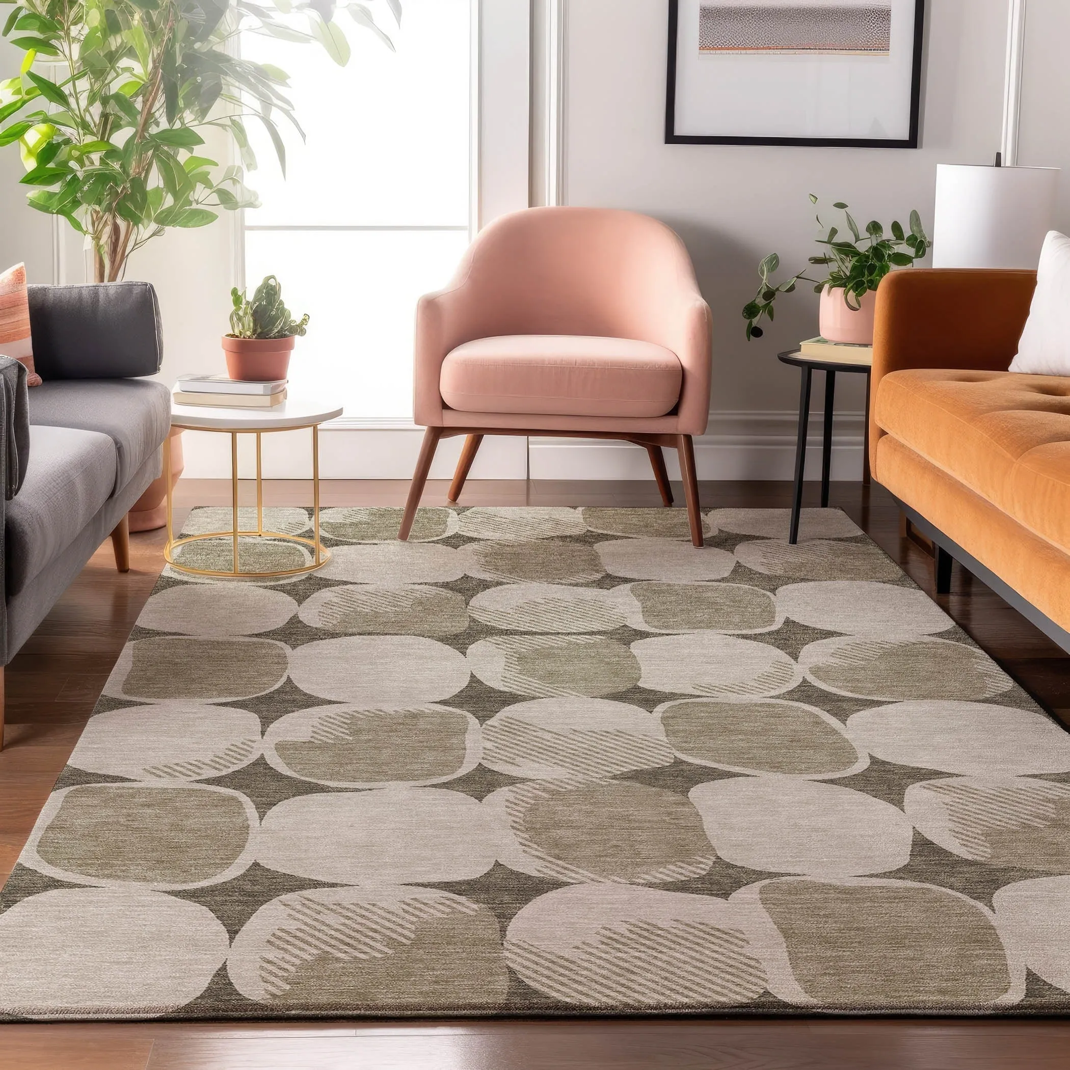 Premium Washable Super Soft Mid Century Modern Mayfield Rug