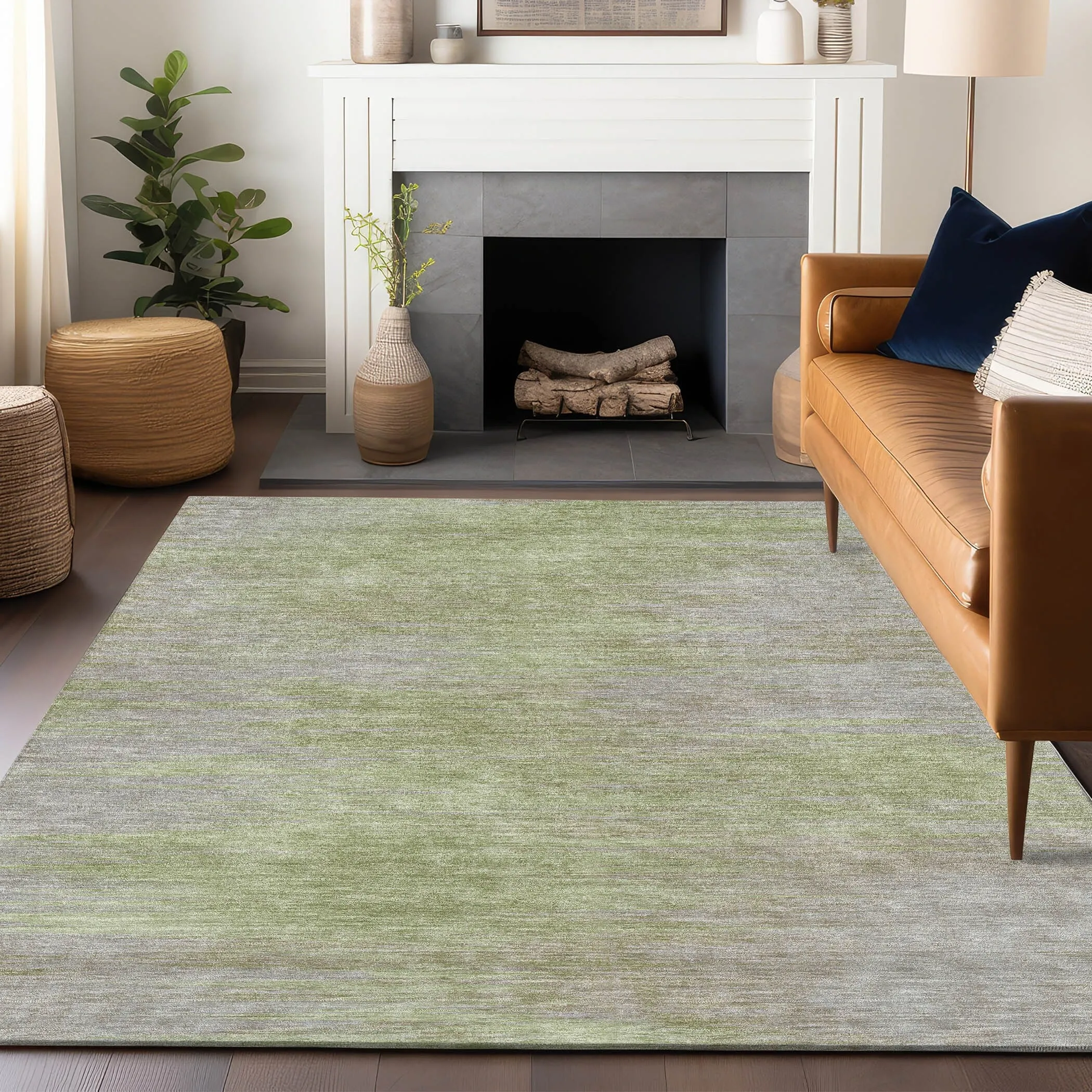 Premium Washable Super Soft Solid Ombre Mayfield Rug