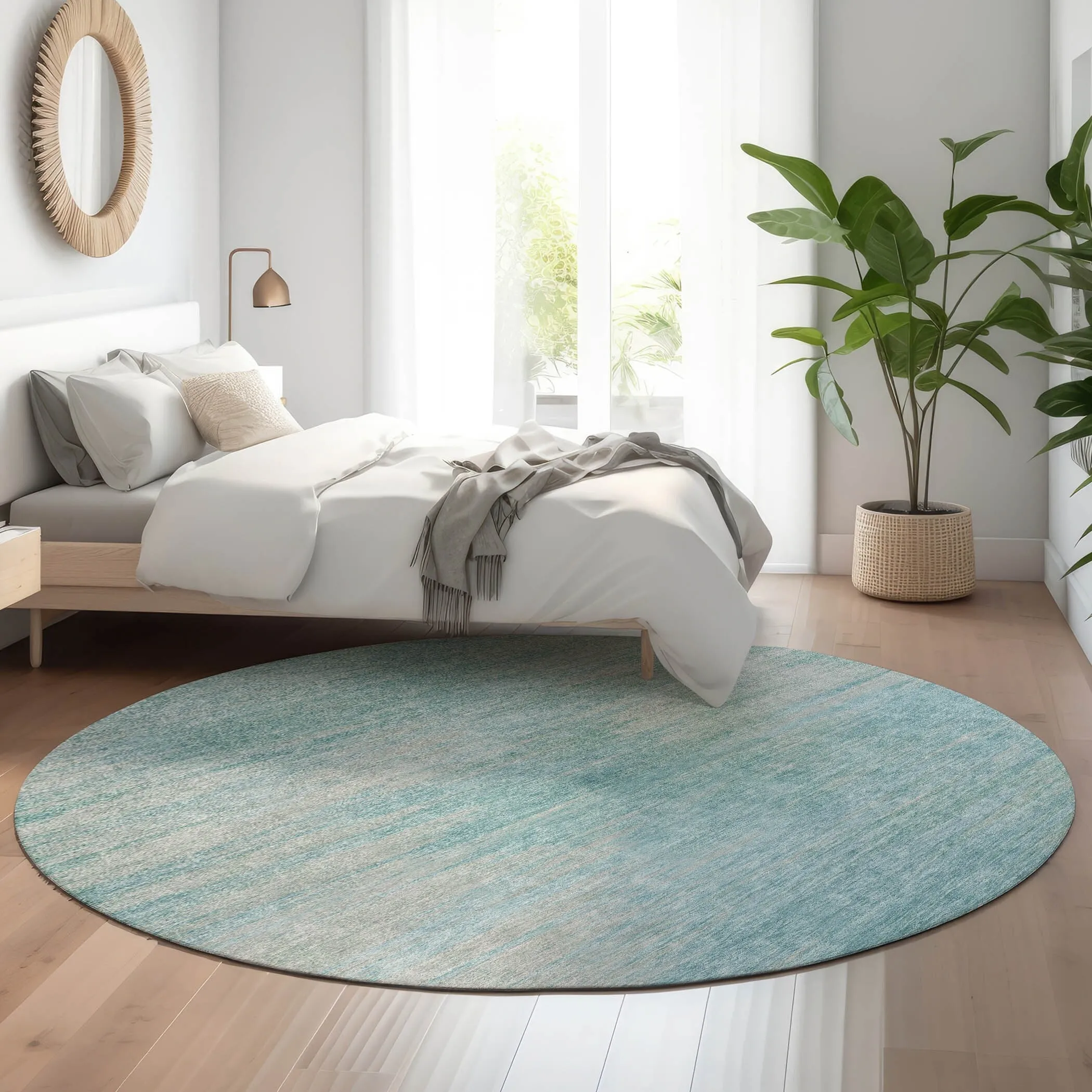 Premium Washable Super Soft Solid Ombre Mayfield Rug