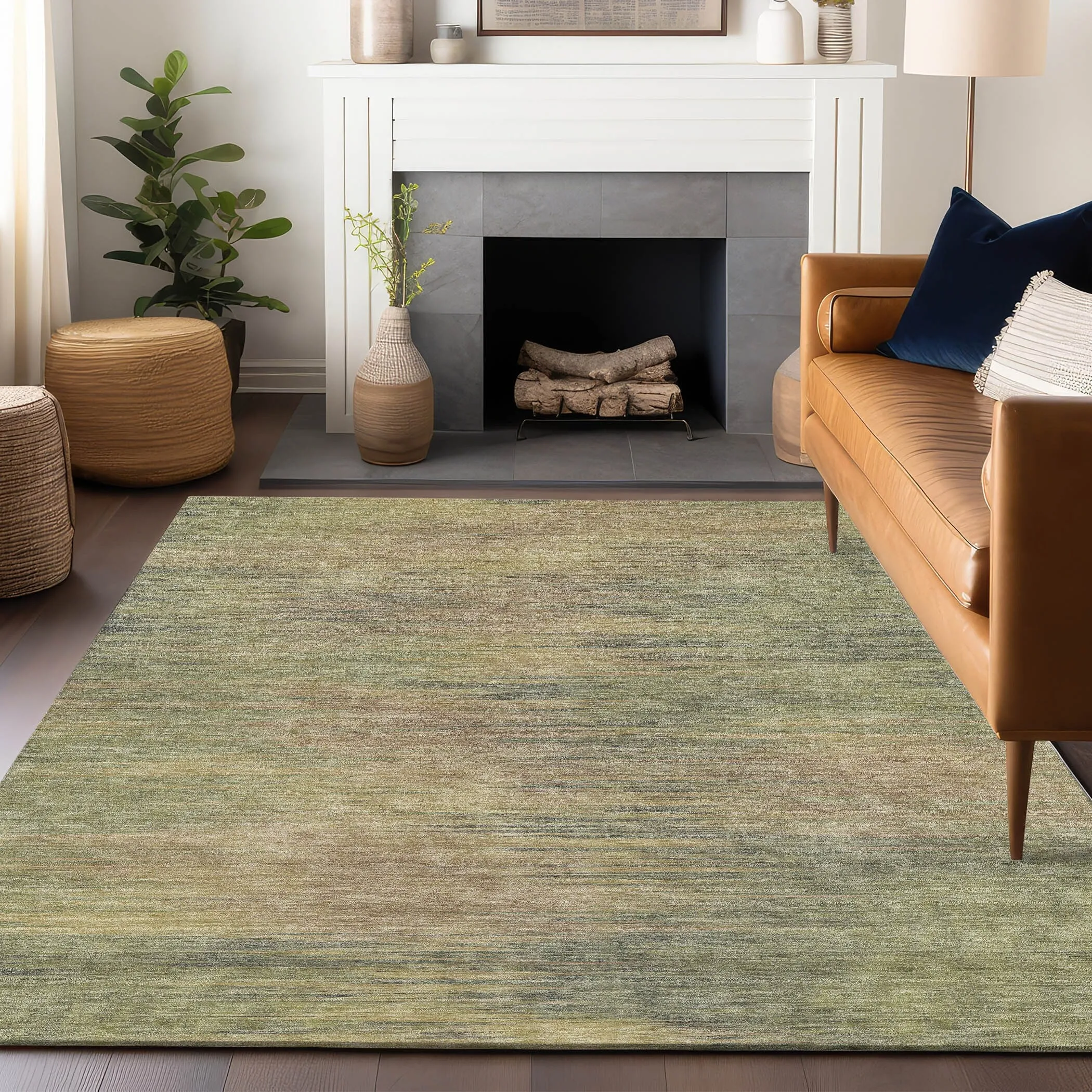 Premium Washable Super Soft Solid Ombre Mayfield Rug