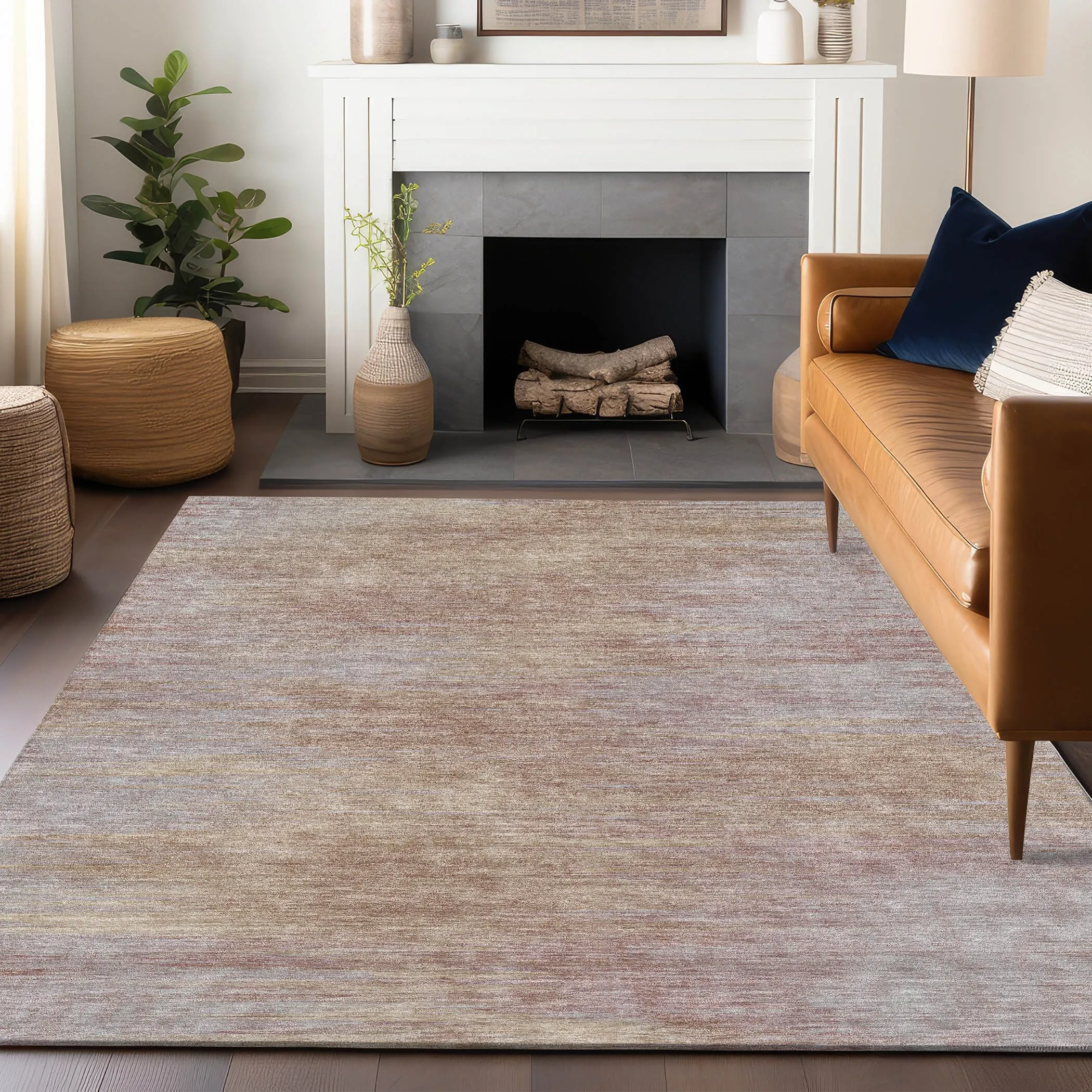 Premium Washable Super Soft Solid Ombre Mayfield Rug