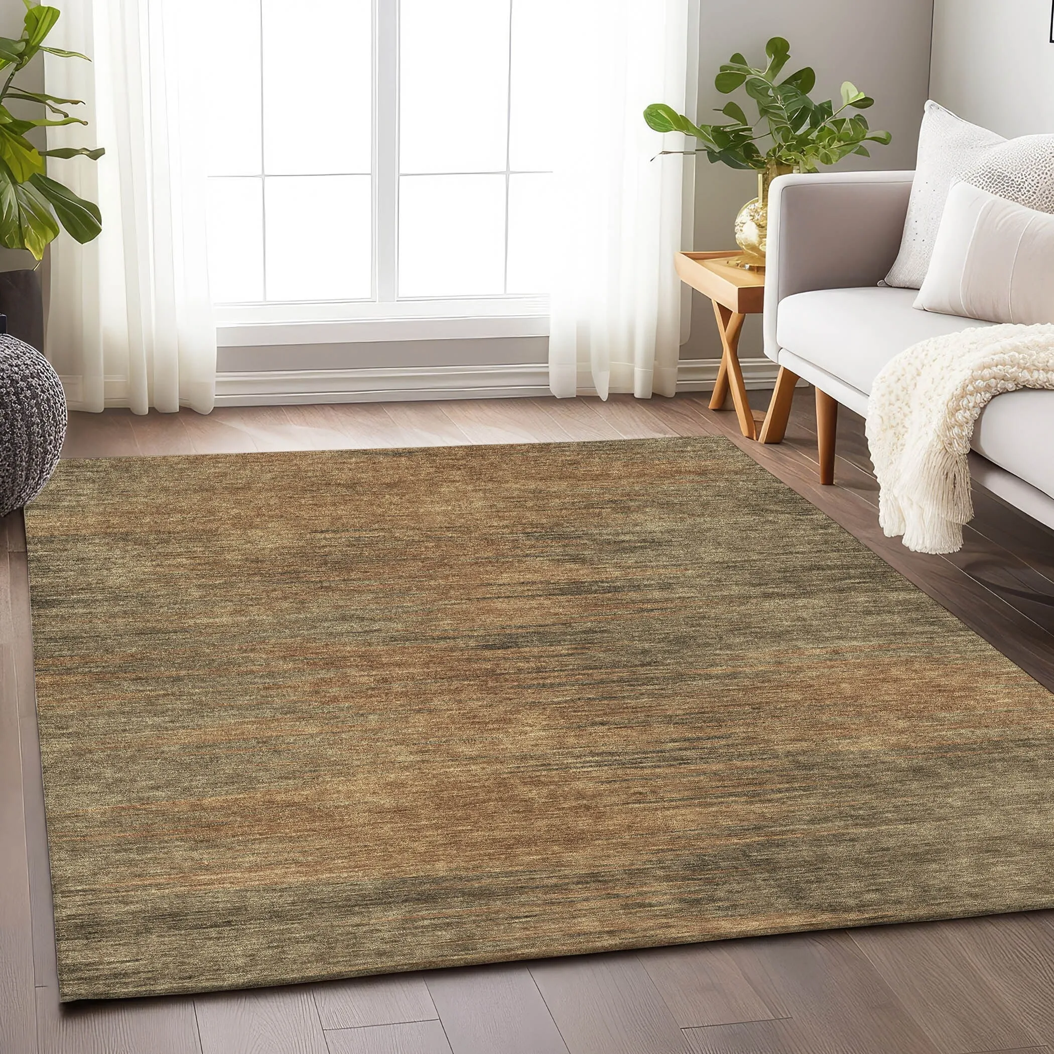 Premium Washable Super Soft Solid Ombre Mayfield Rug