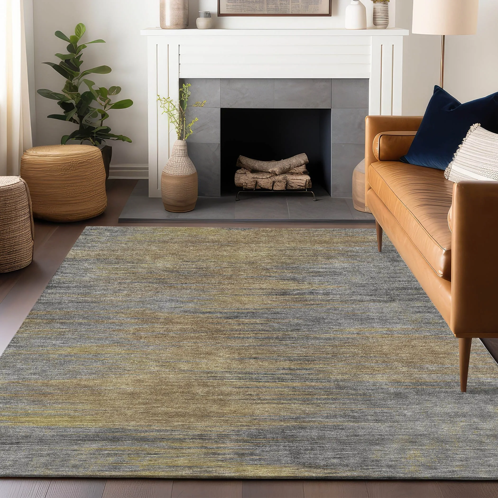 Premium Washable Super Soft Solid Ombre Mayfield Rug