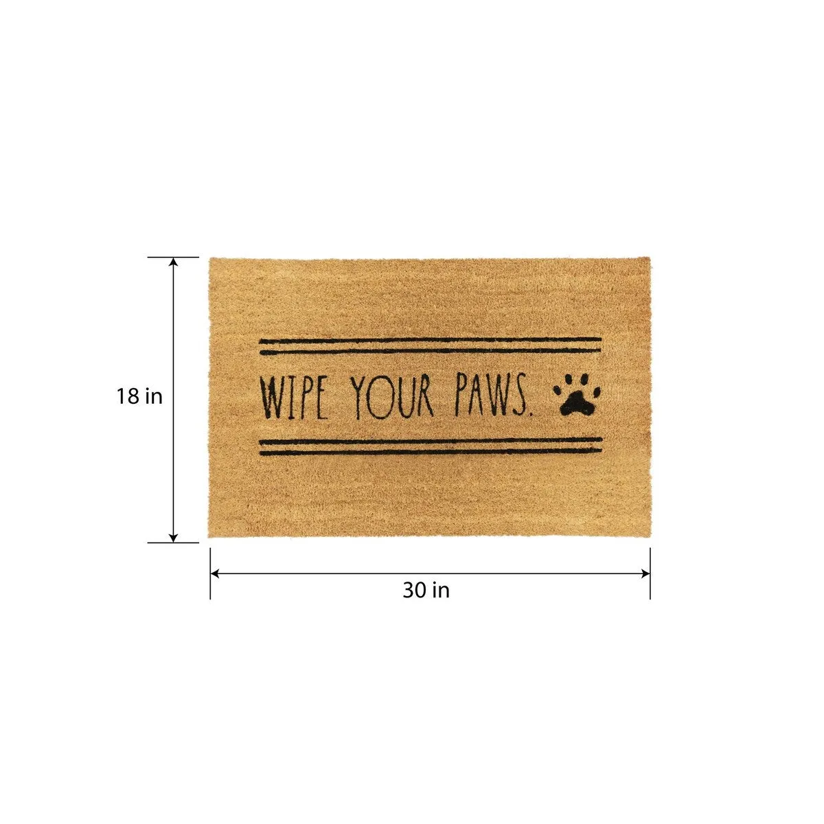 Rae Dunn Eviromentally Friendly Pet Themed Coir Welcome Mat - 24 x 36