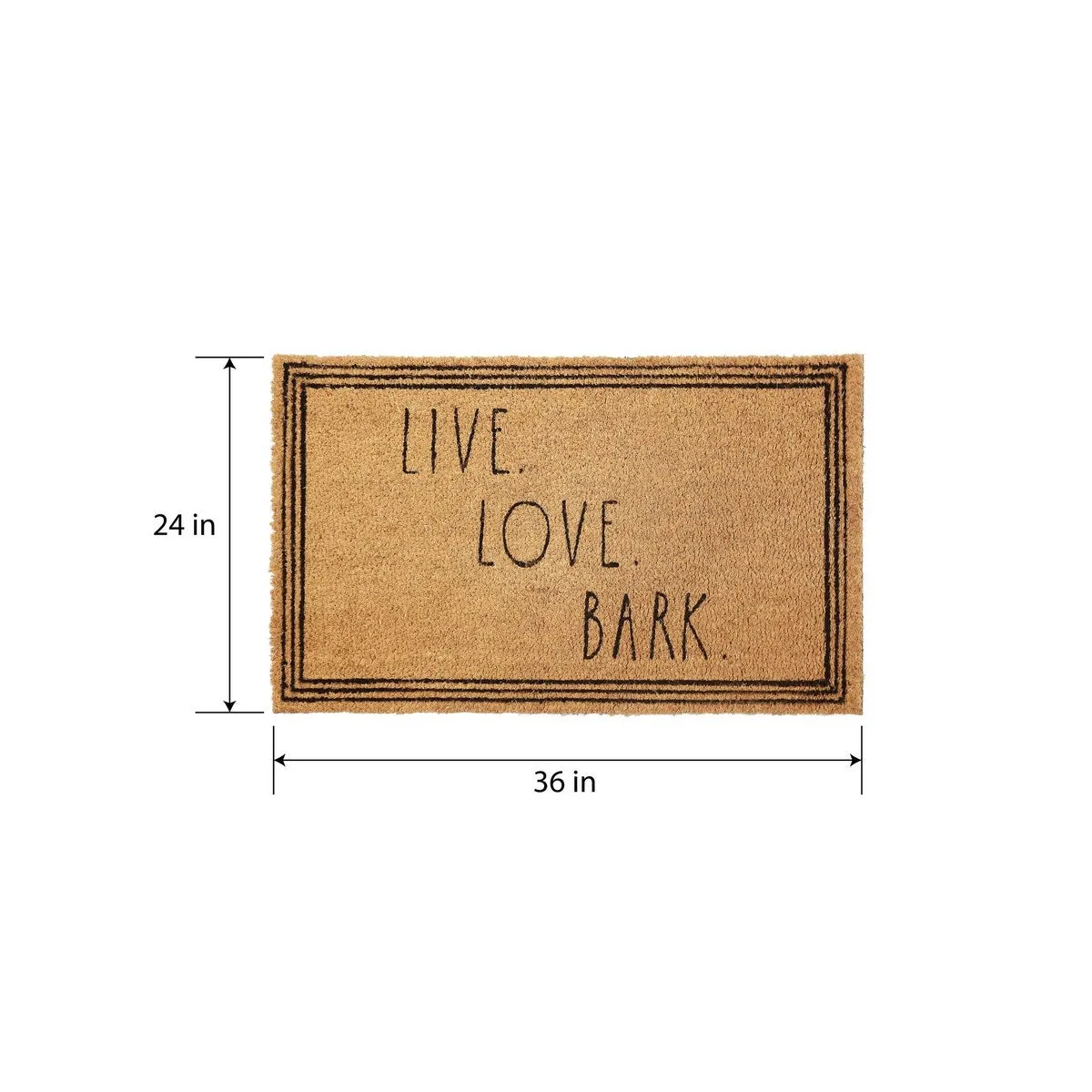 Rae Dunn Eviromentally Friendly Pet Themed Coir Welcome Mat - 24 x 36