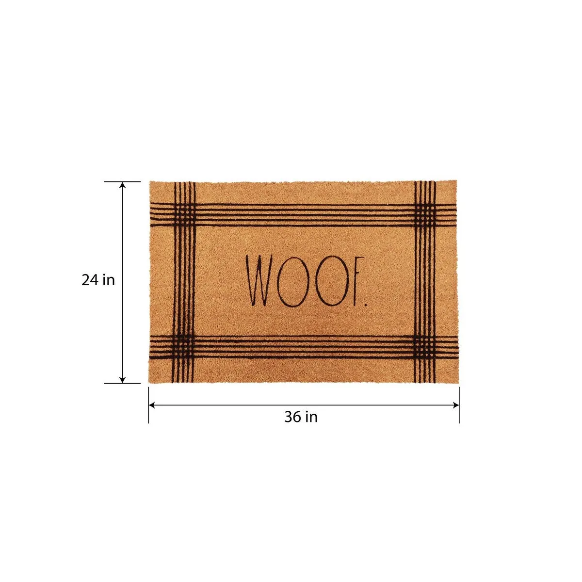 Rae Dunn Eviromentally Friendly Pet Themed Coir Welcome Mat - 24 x 36