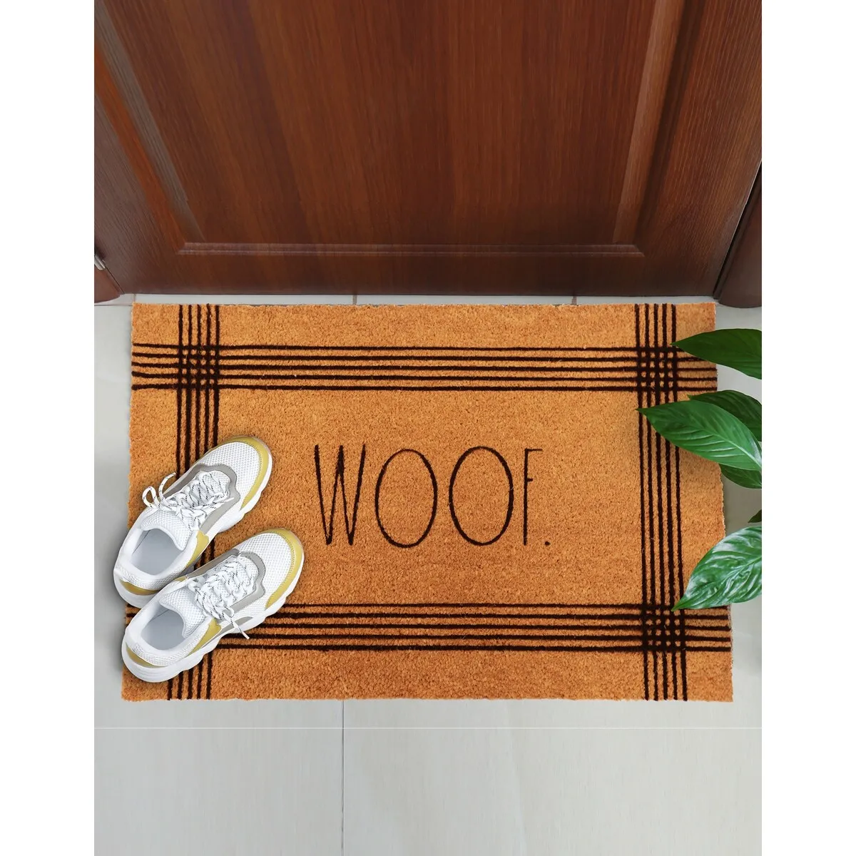 Rae Dunn Eviromentally Friendly Pet Themed Coir Welcome Mat - 24 x 36
