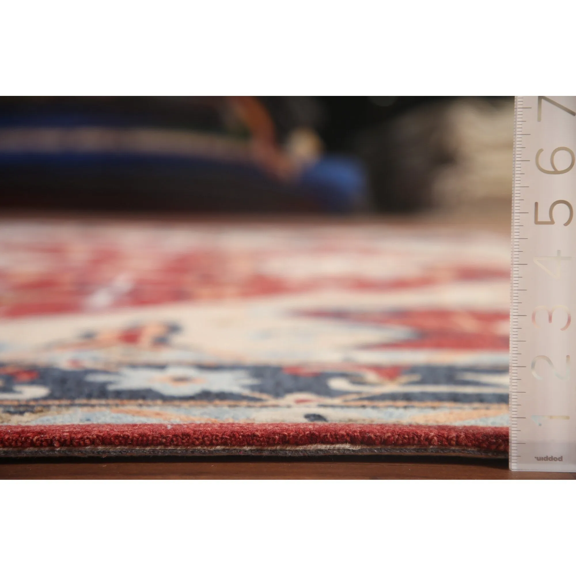 Red Heriz Hand-Tufted Rug Traditional Oriental Carpet