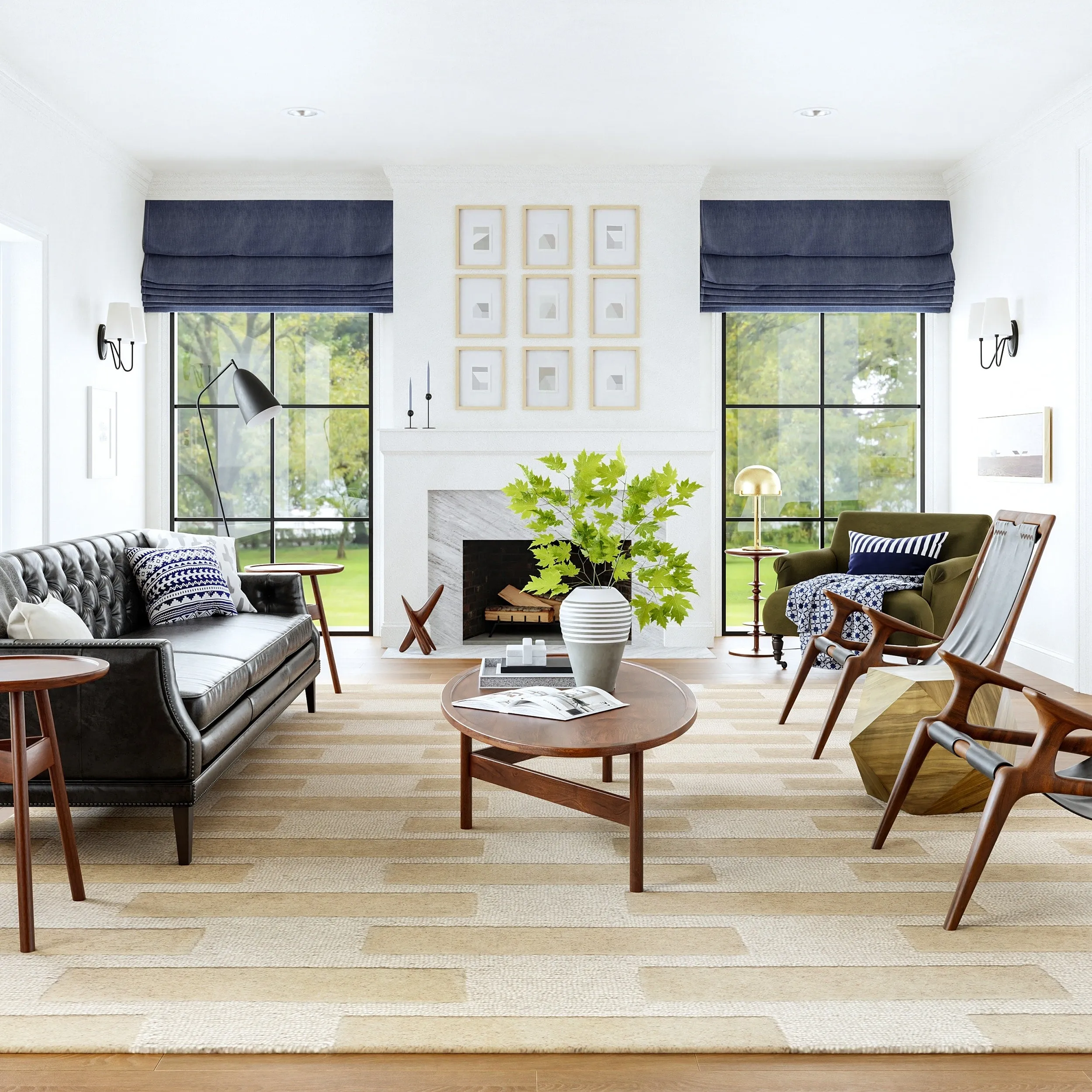 Remy Crosshatch Wool Area Rug