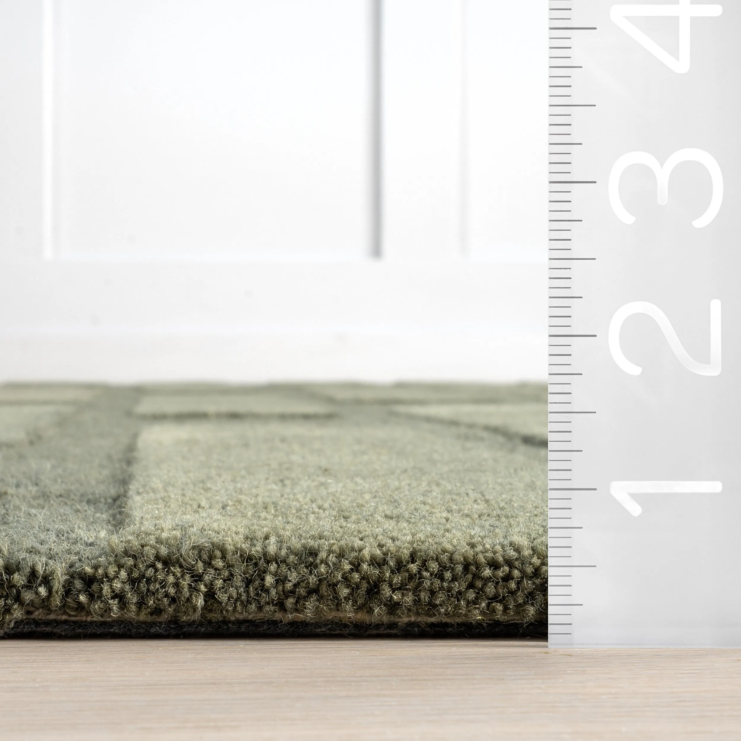 Remy Crosshatch Wool Area Rug