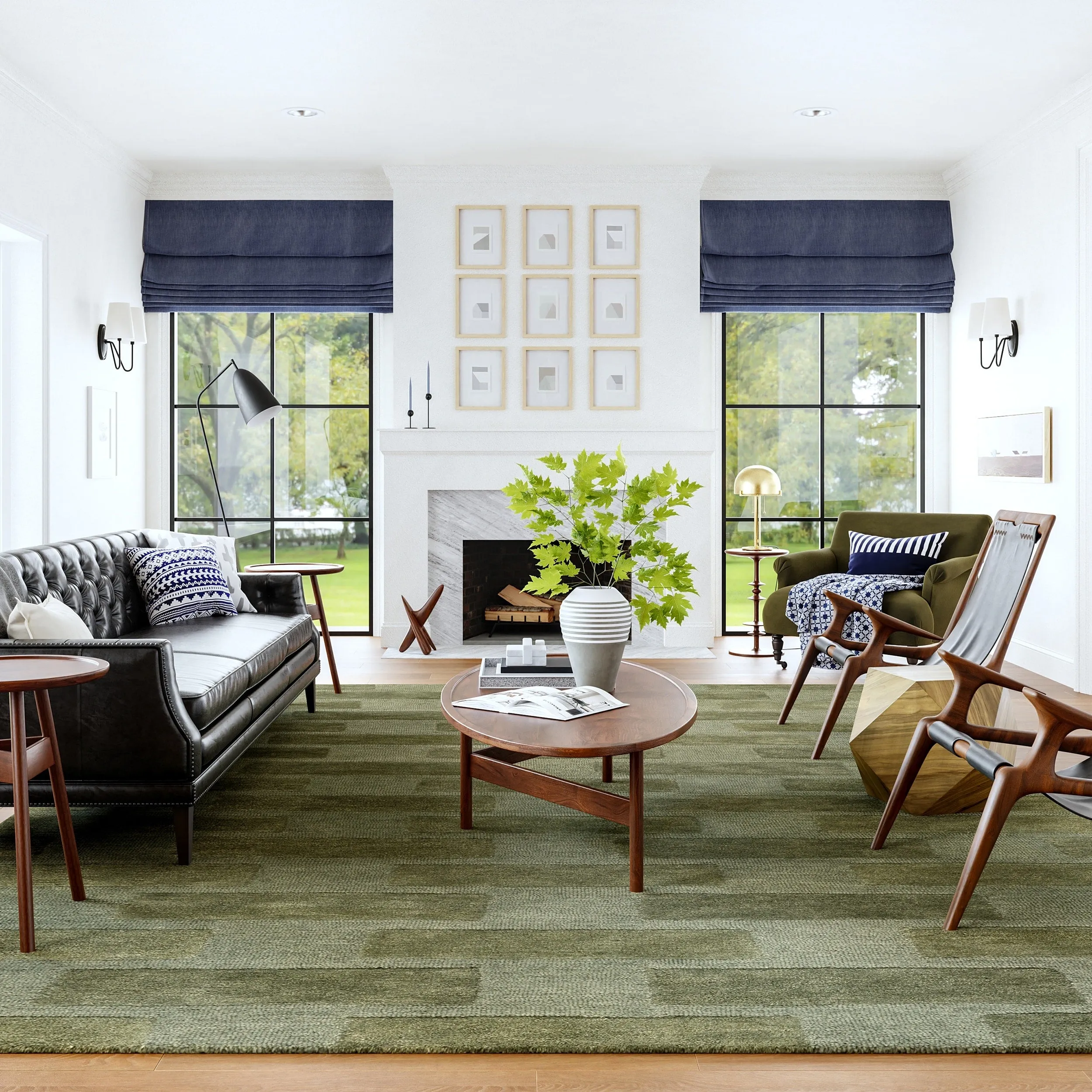 Remy Crosshatch Wool Area Rug