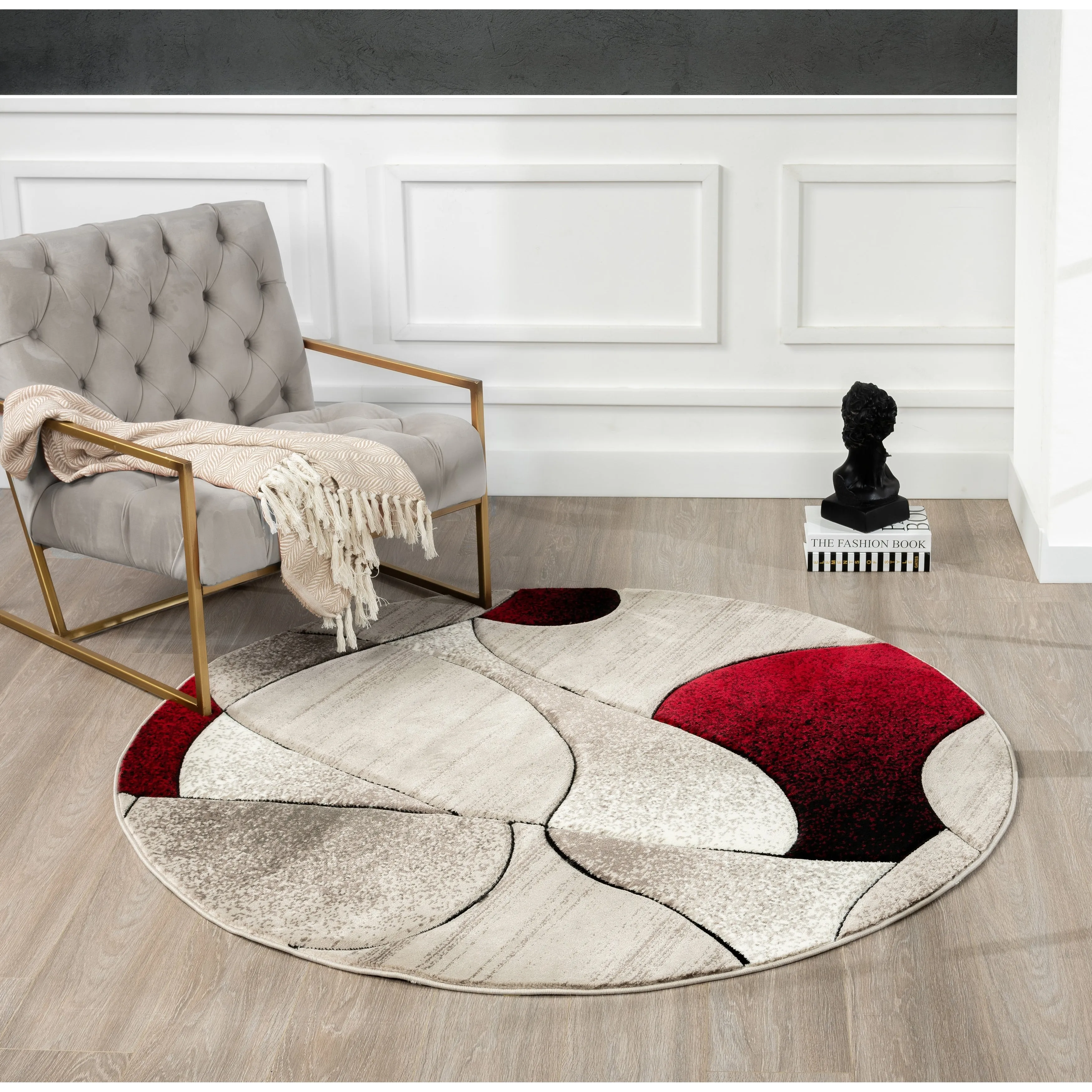 Rhodes Collection Abstract Designed Area Rug