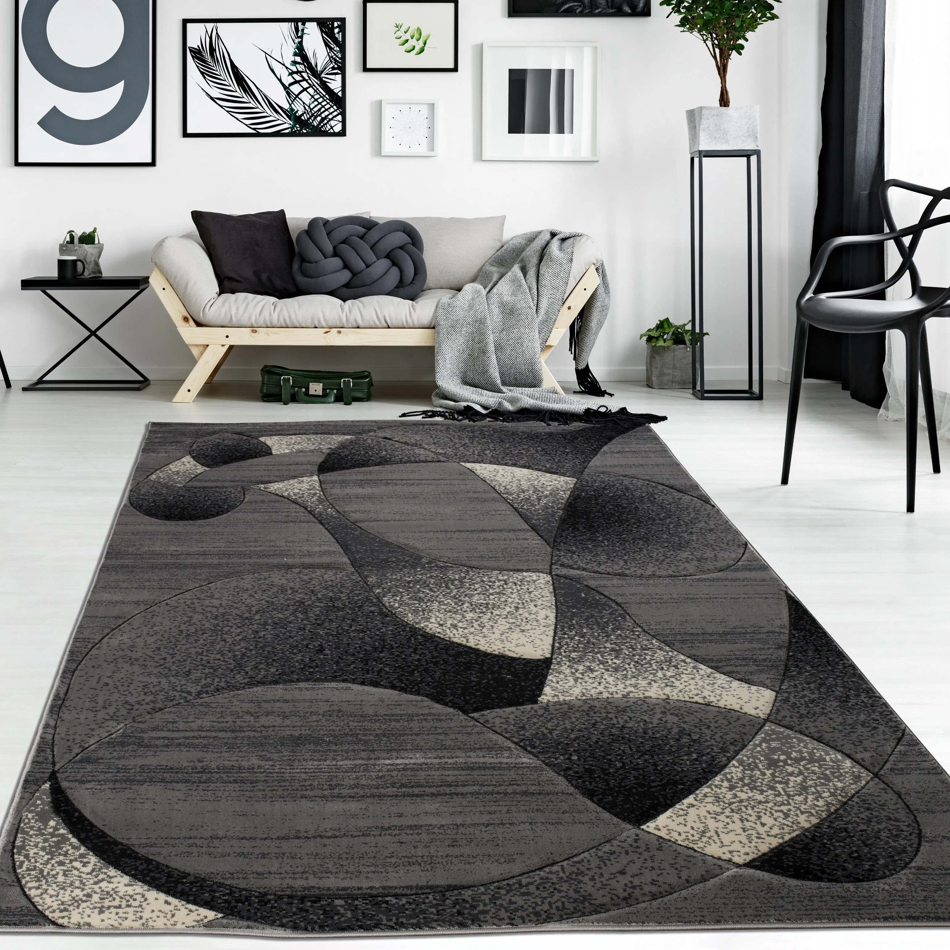 Rhodes Collection Abstract Designed Area Rug
