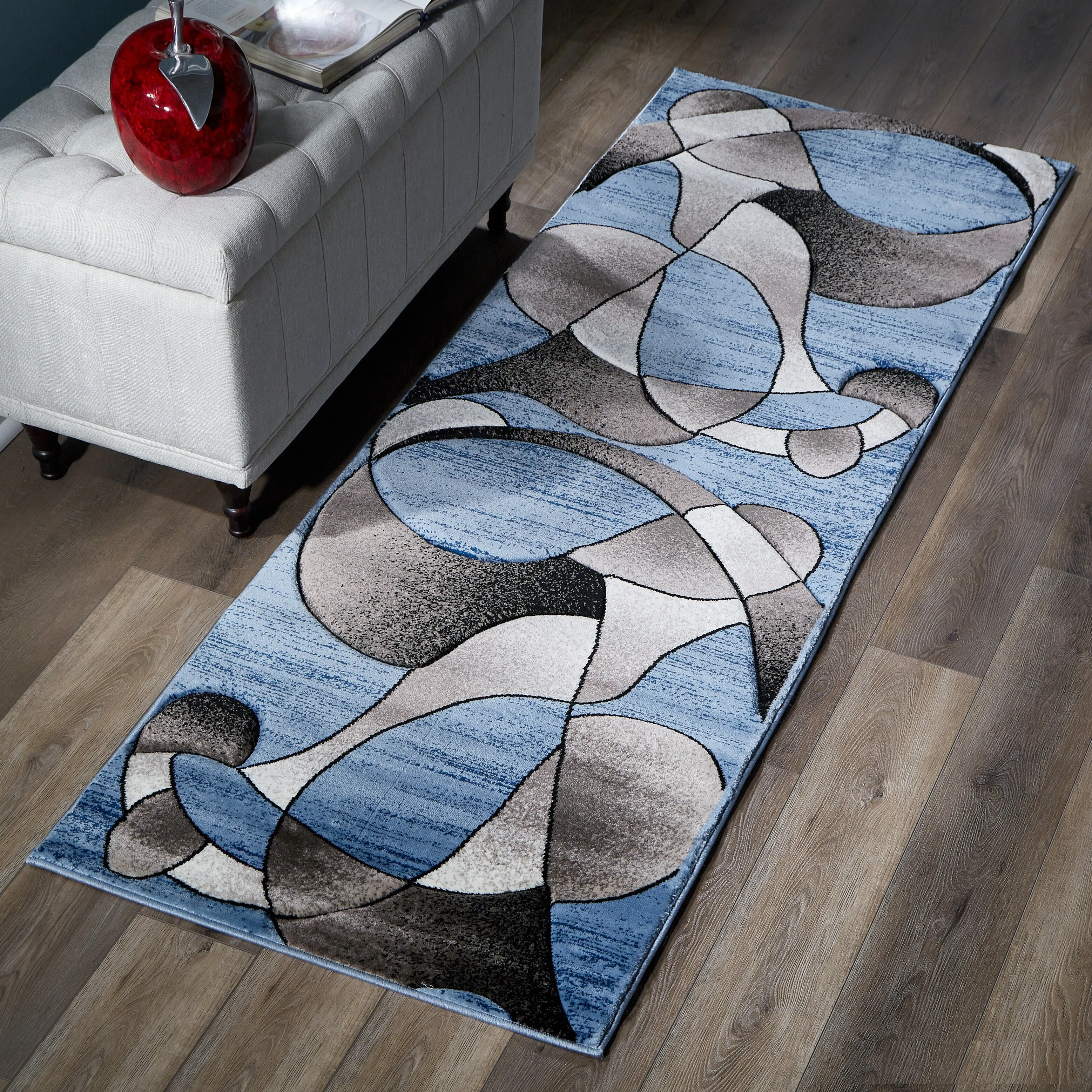 Rhodes Collection Abstract Designed Area Rug