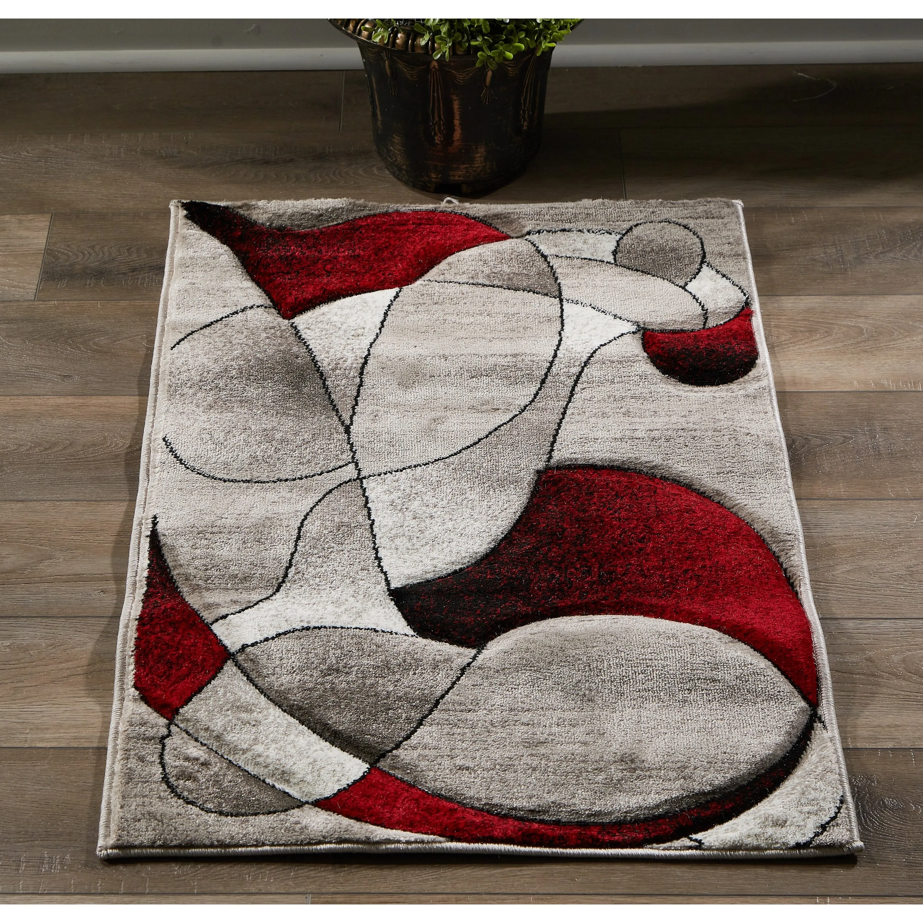 Rhodes Collection Abstract Designed Area Rug