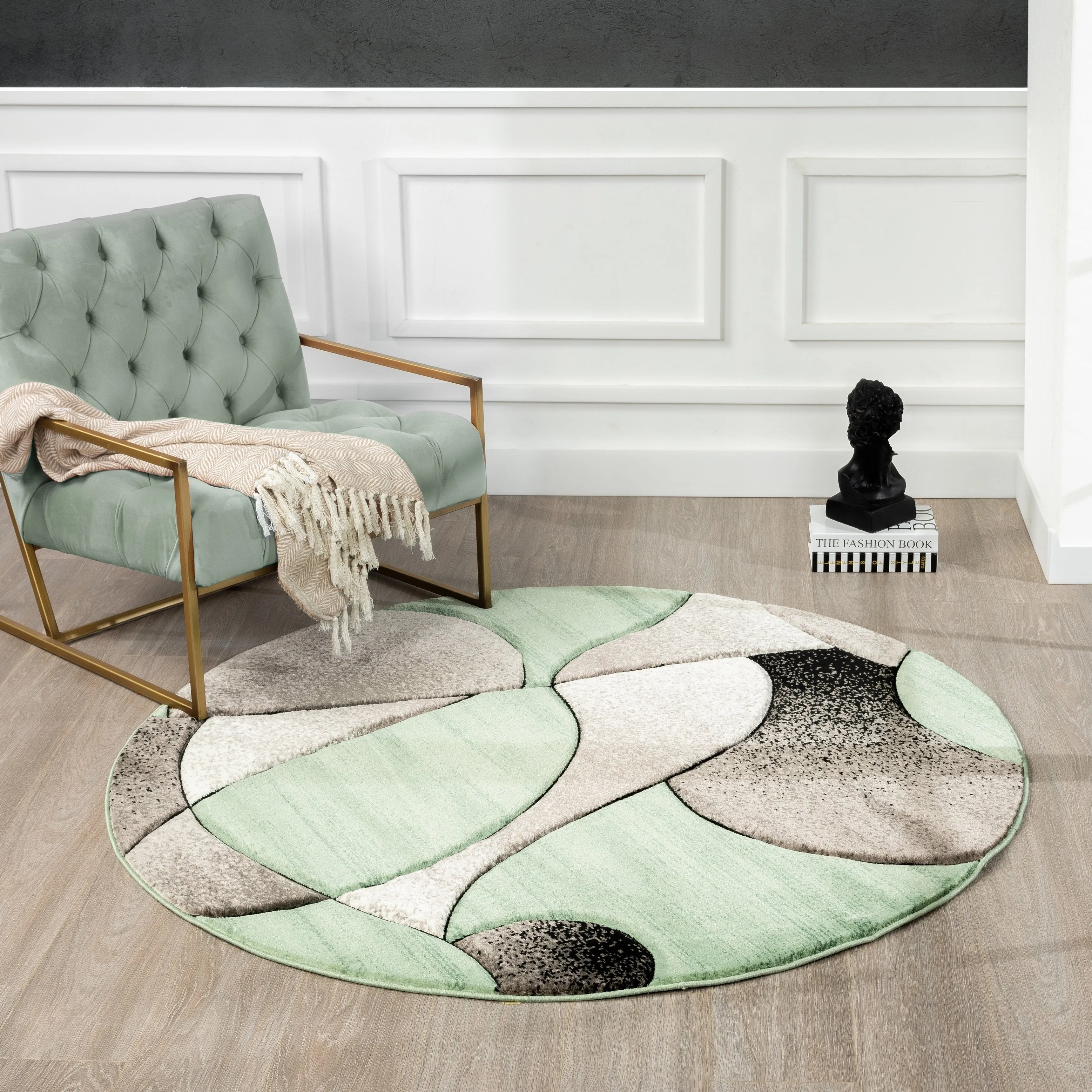 Rhodes Collection Abstract Designed Area Rug