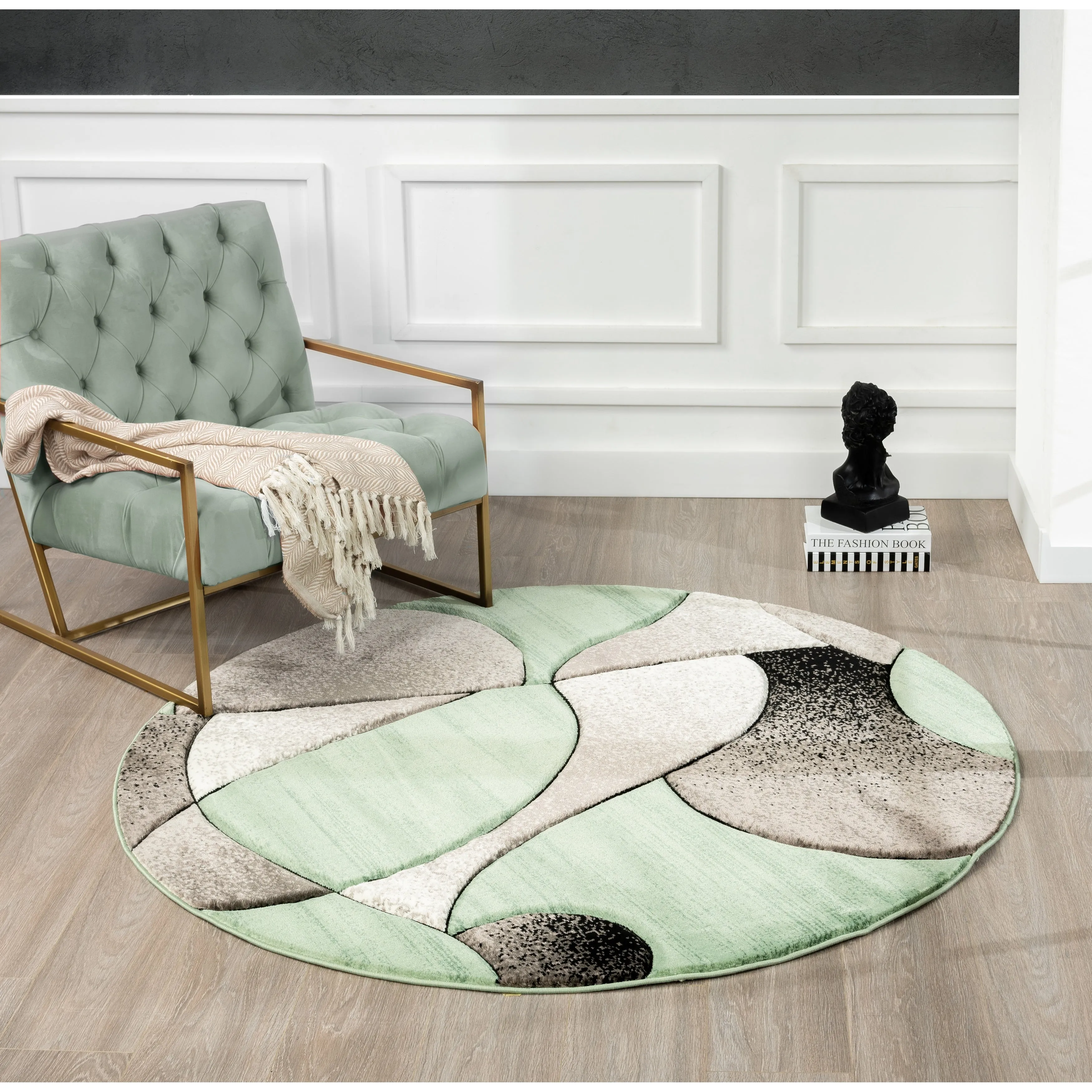Rhodes Collection Abstract Designed Area Rug
