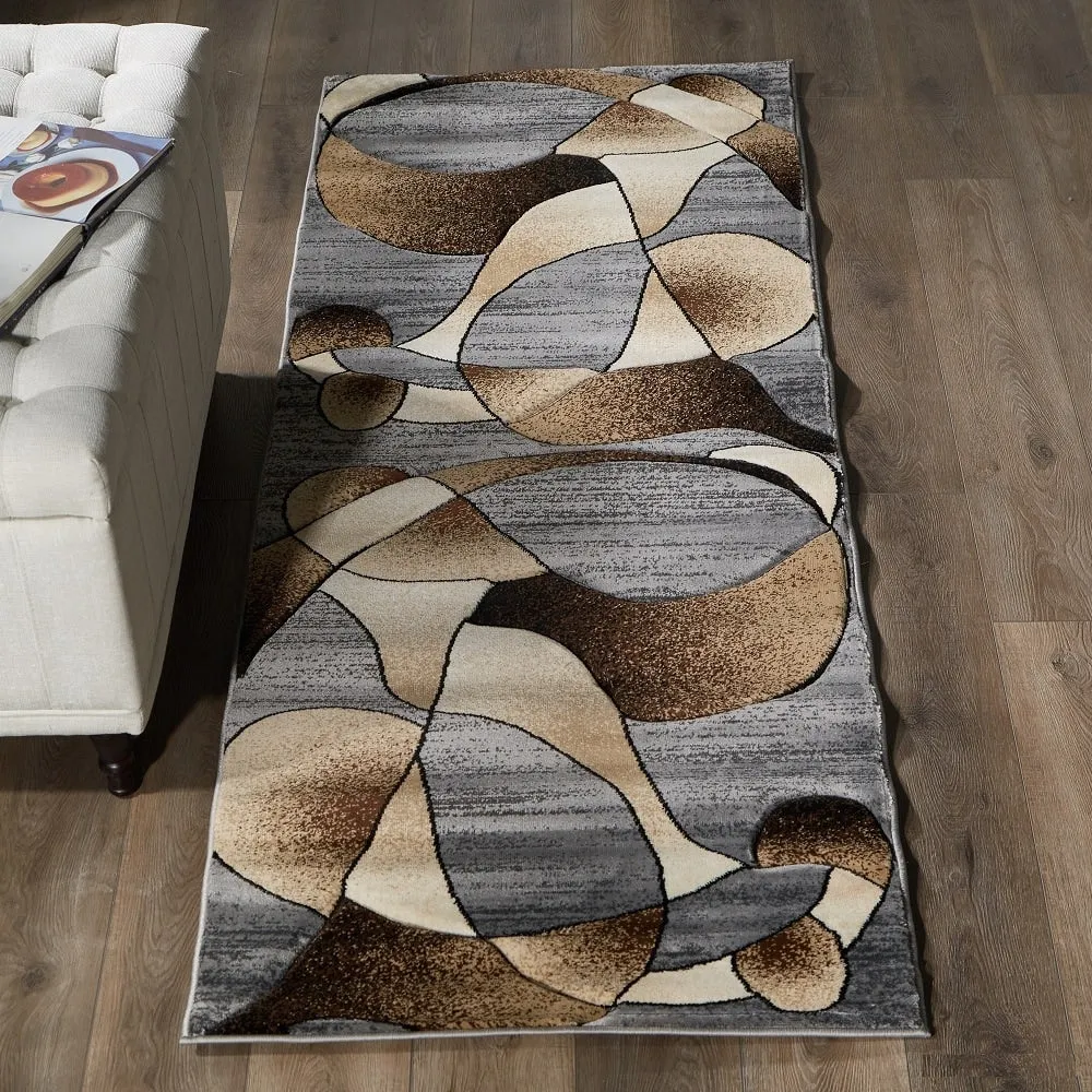 Rhodes Collection Abstract Designed Area Rug