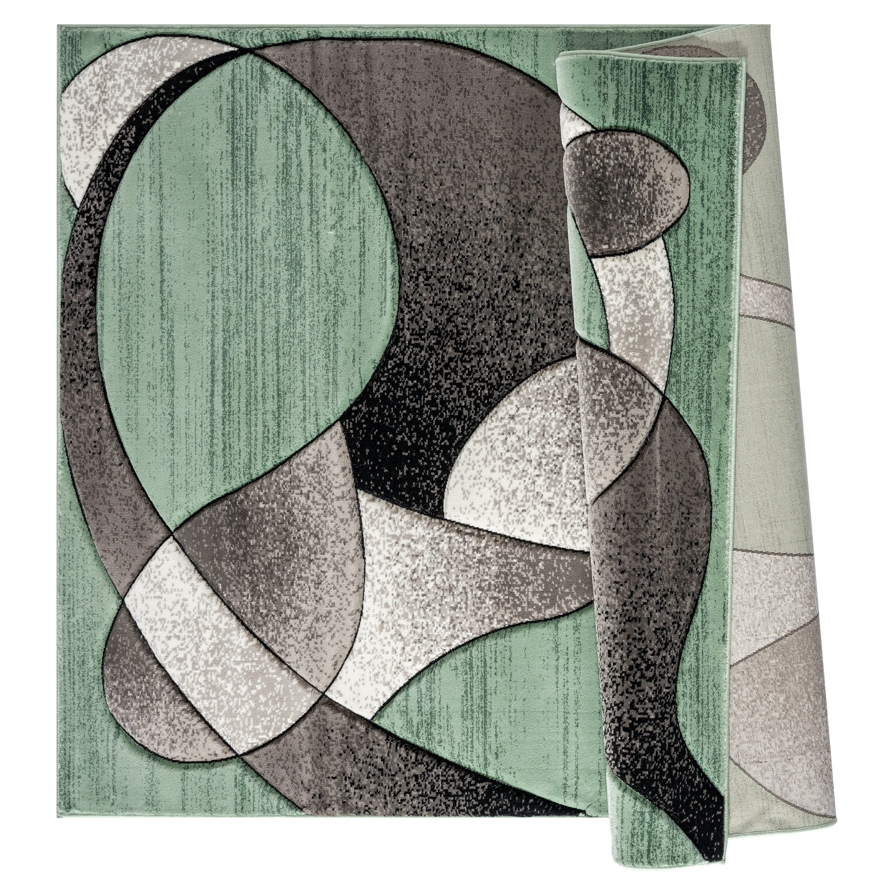 Rhodes Collection Abstract Designed Area Rug