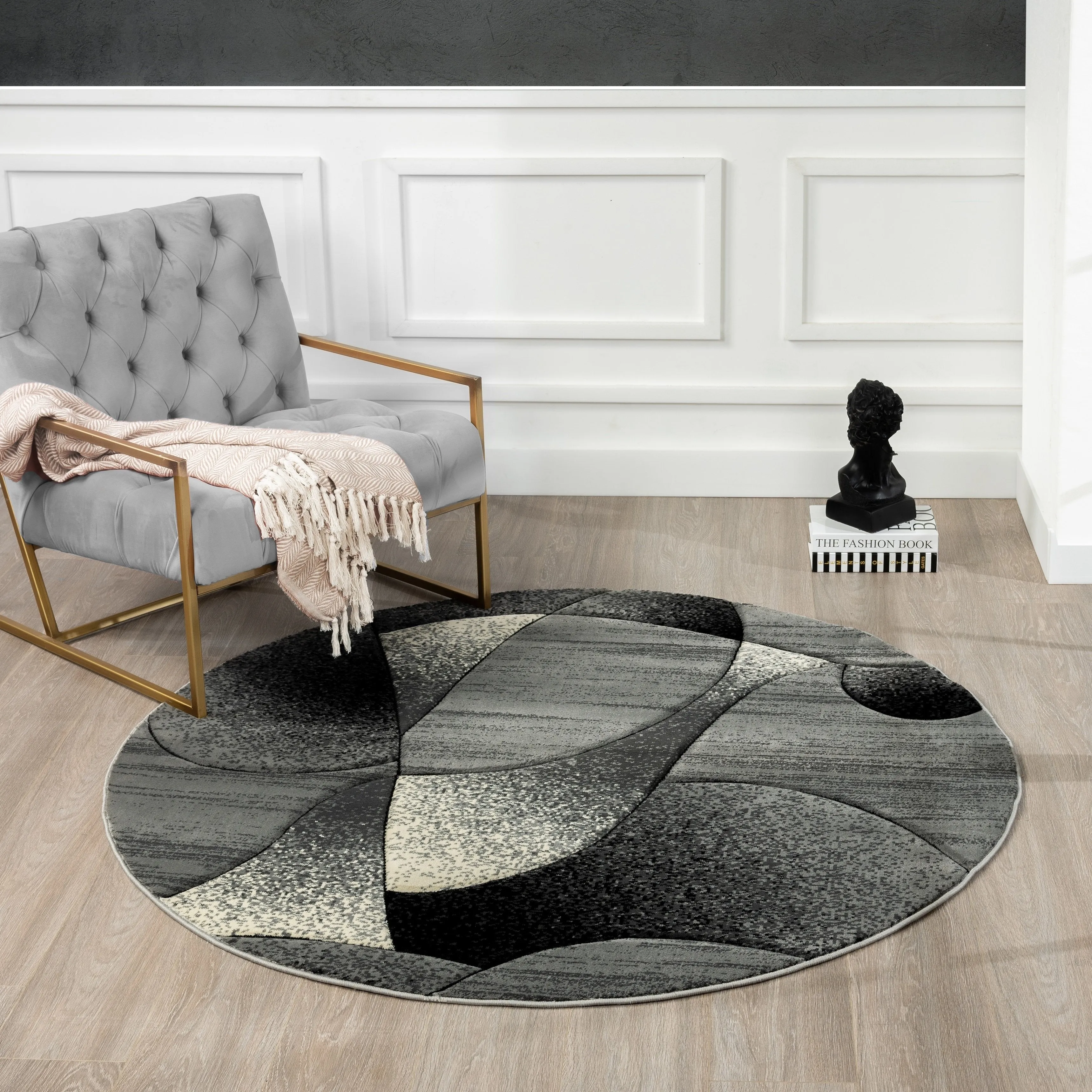 Rhodes Collection Abstract Designed Area Rug