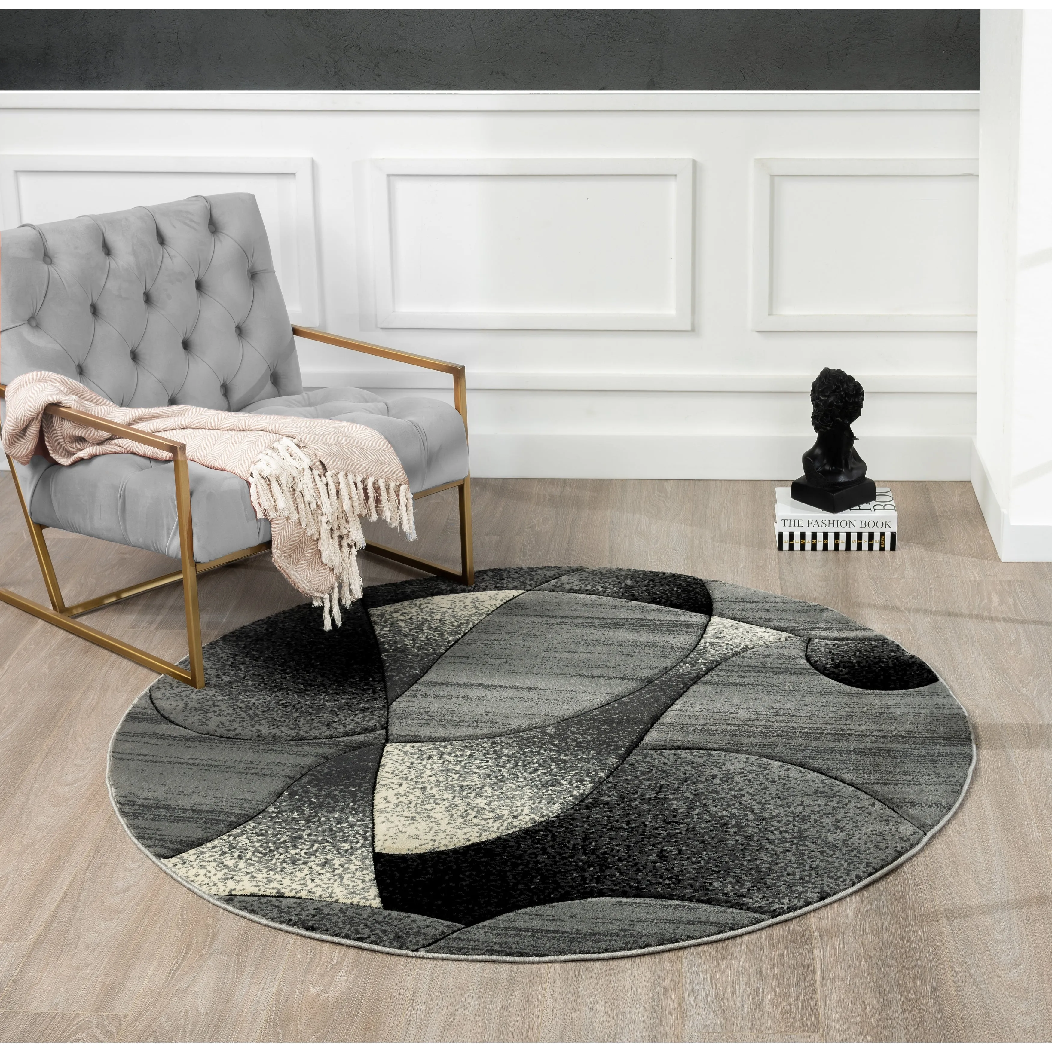 Rhodes Collection Abstract Designed Area Rug