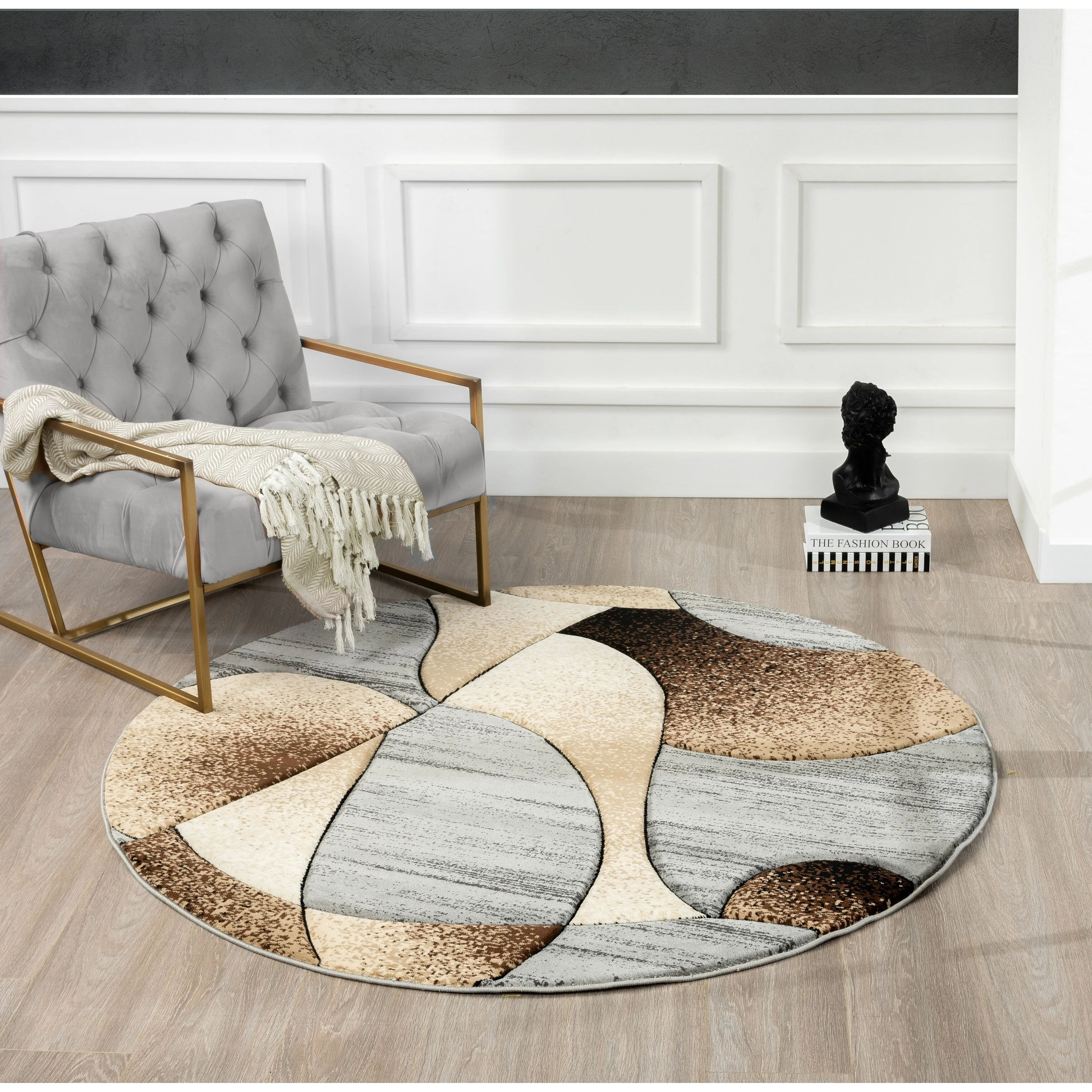 Rhodes Collection Abstract Designed Area Rug