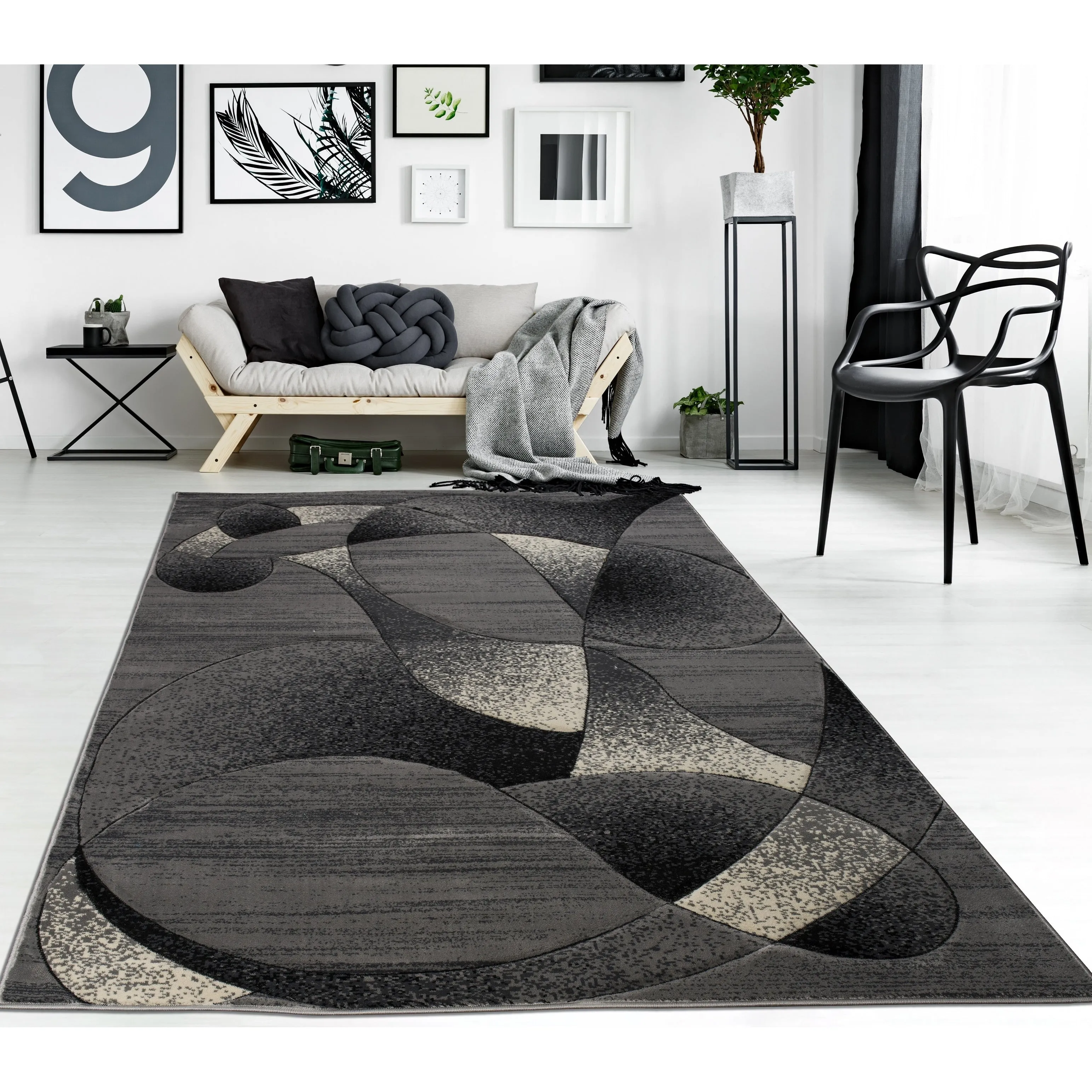 Rhodes Collection Abstract Designed Area Rug