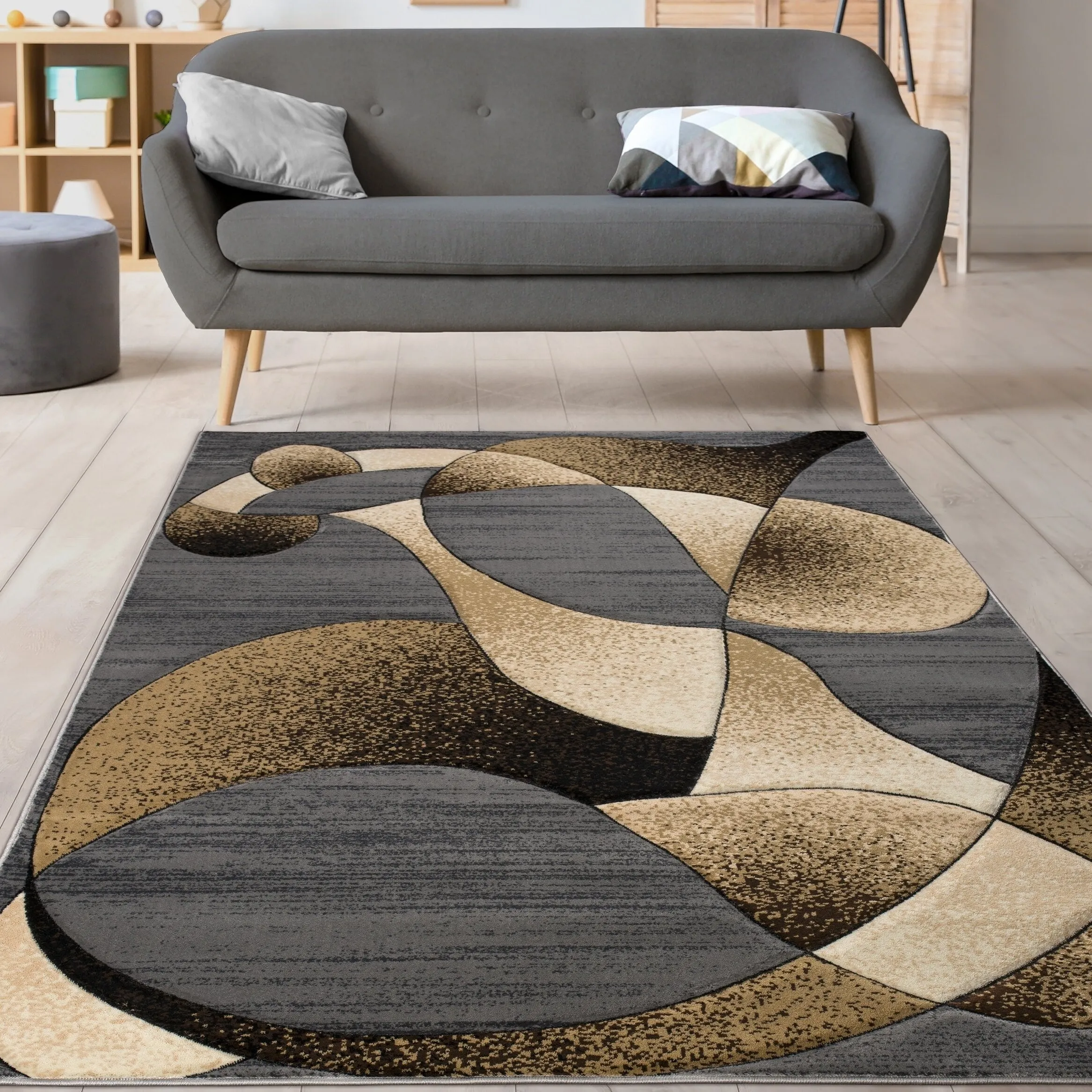Rhodes Collection Abstract Designed Area Rug