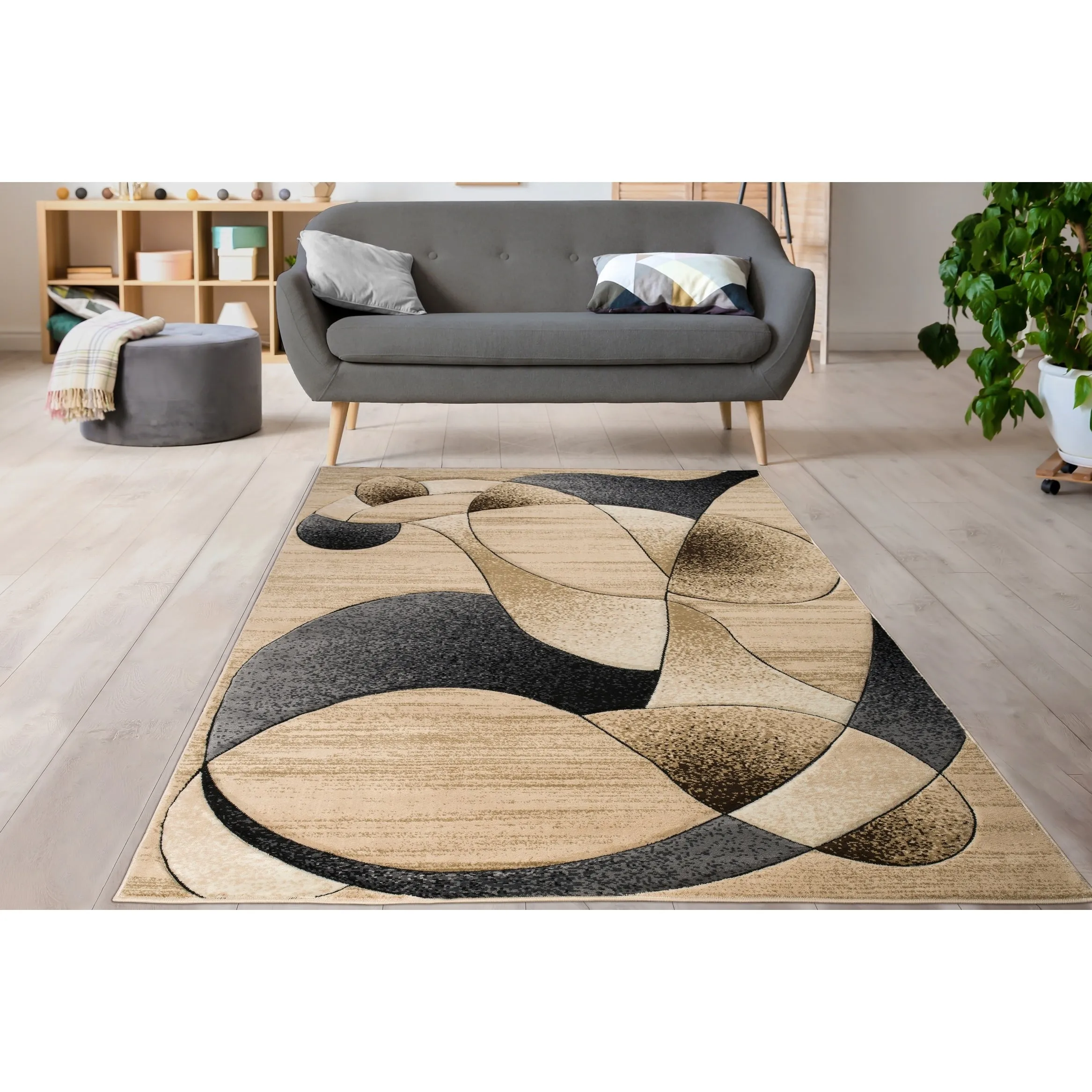 Rhodes Collection Abstract Designed Area Rug