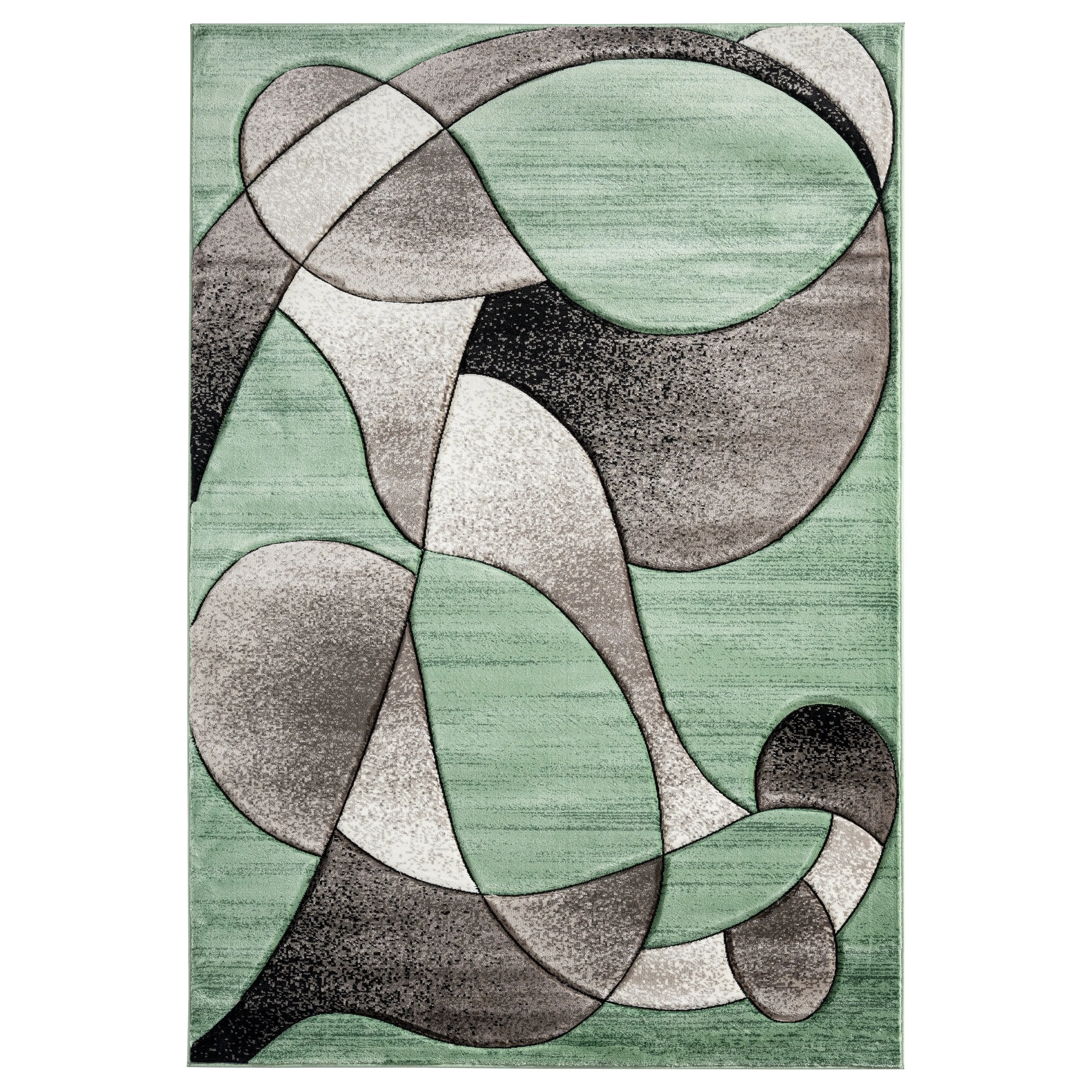 Rhodes Collection Abstract Designed Area Rug