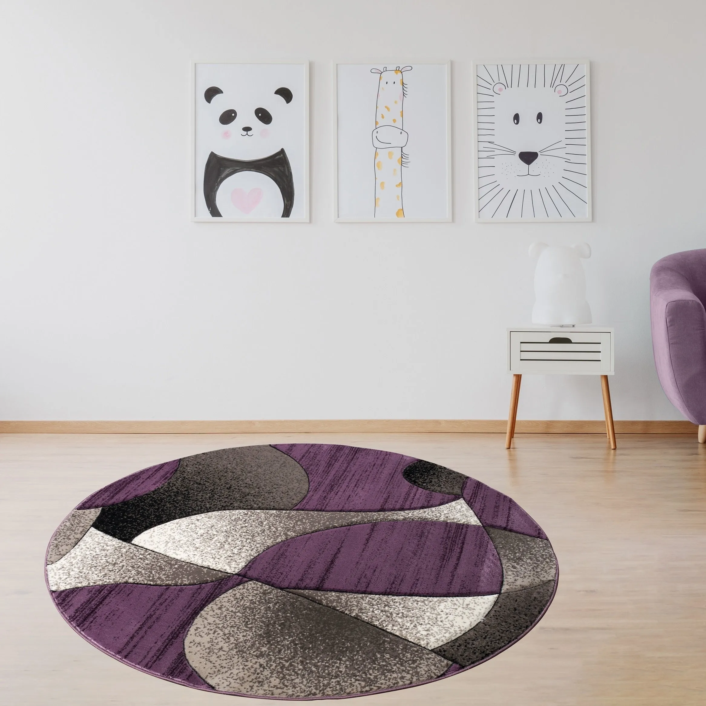 Rhodes Collection Abstract Designed Area Rug