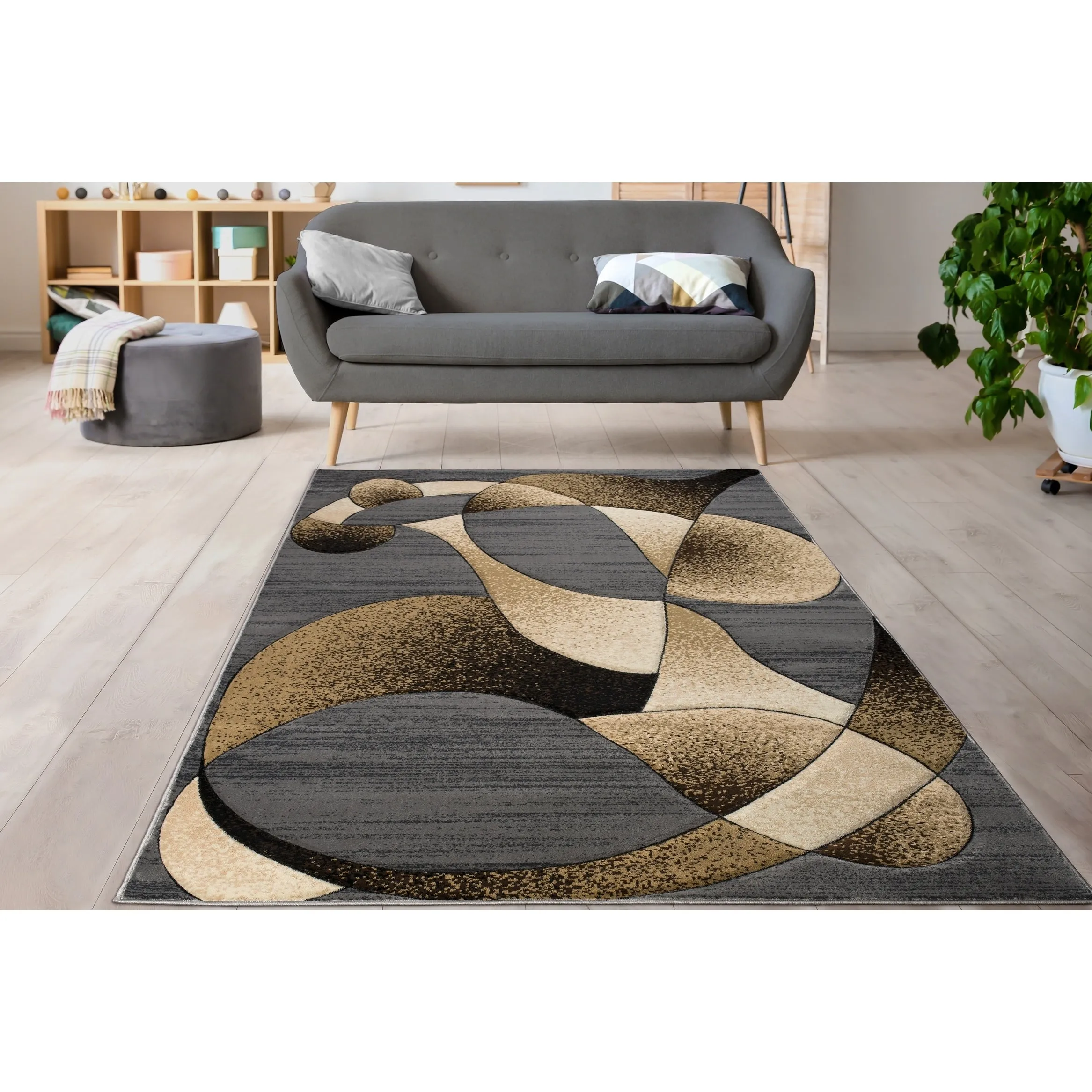 Rhodes Collection Abstract Designed Area Rug