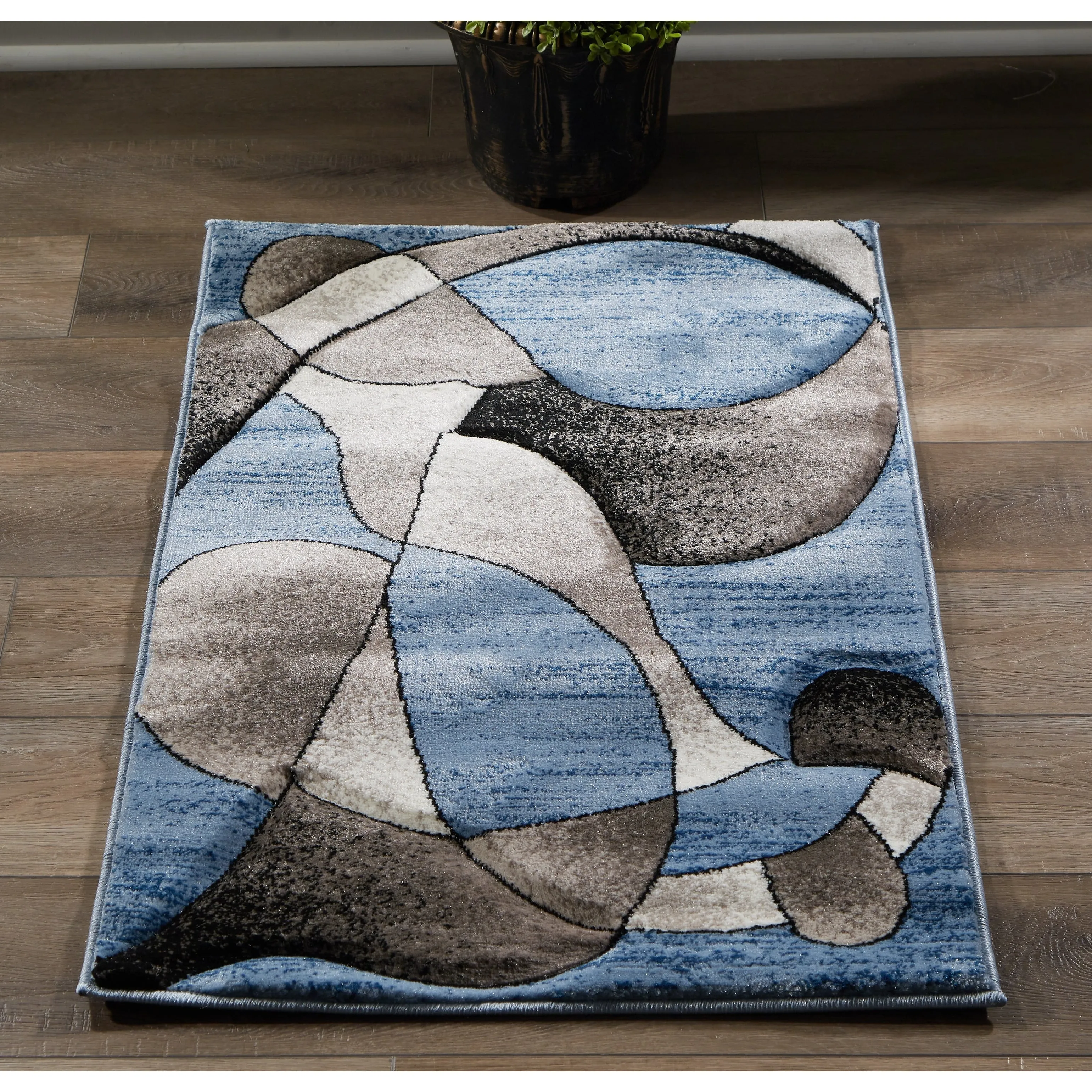 Rhodes Collection Abstract Designed Area Rug