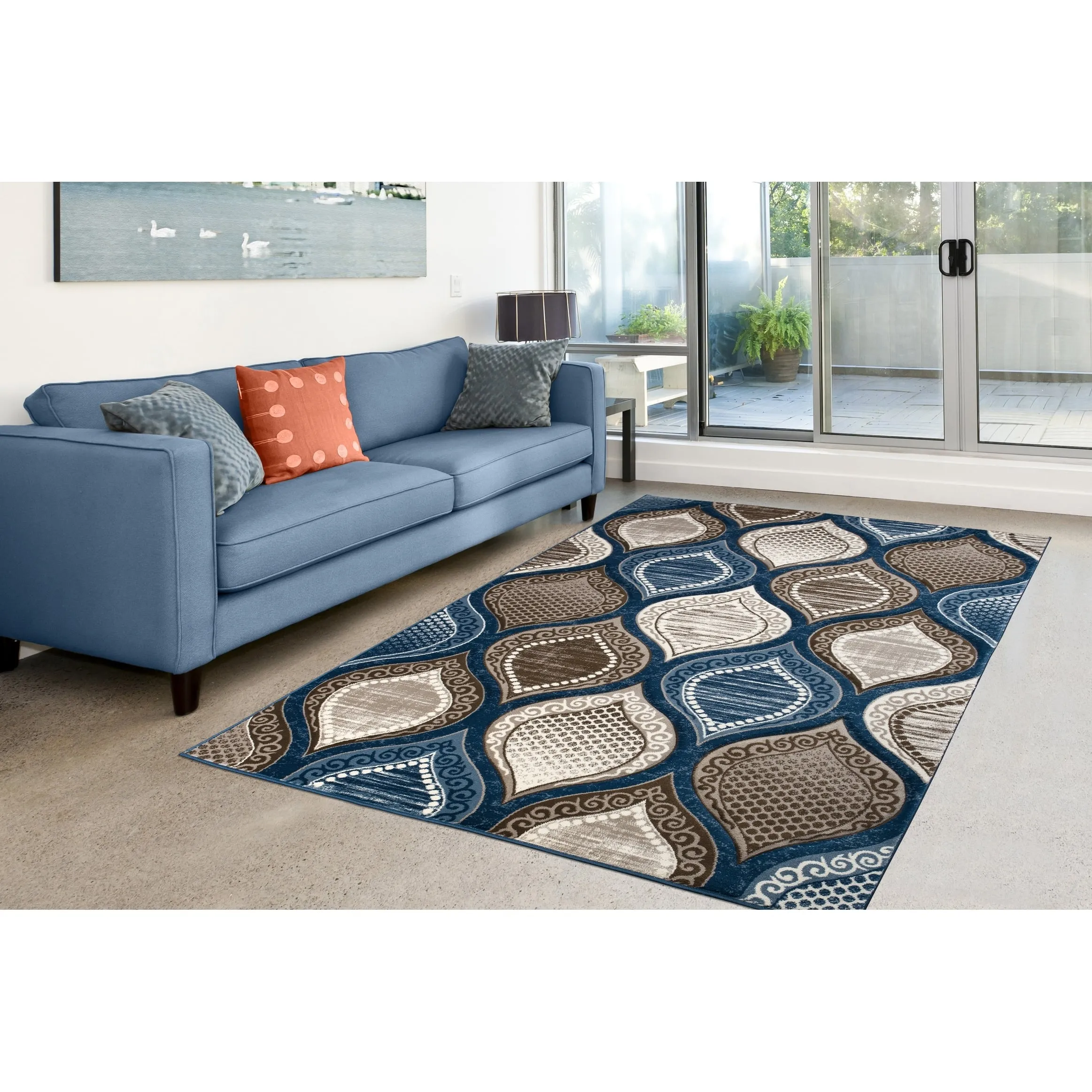 Rhodes Collection Abstract Lattice Area Rug