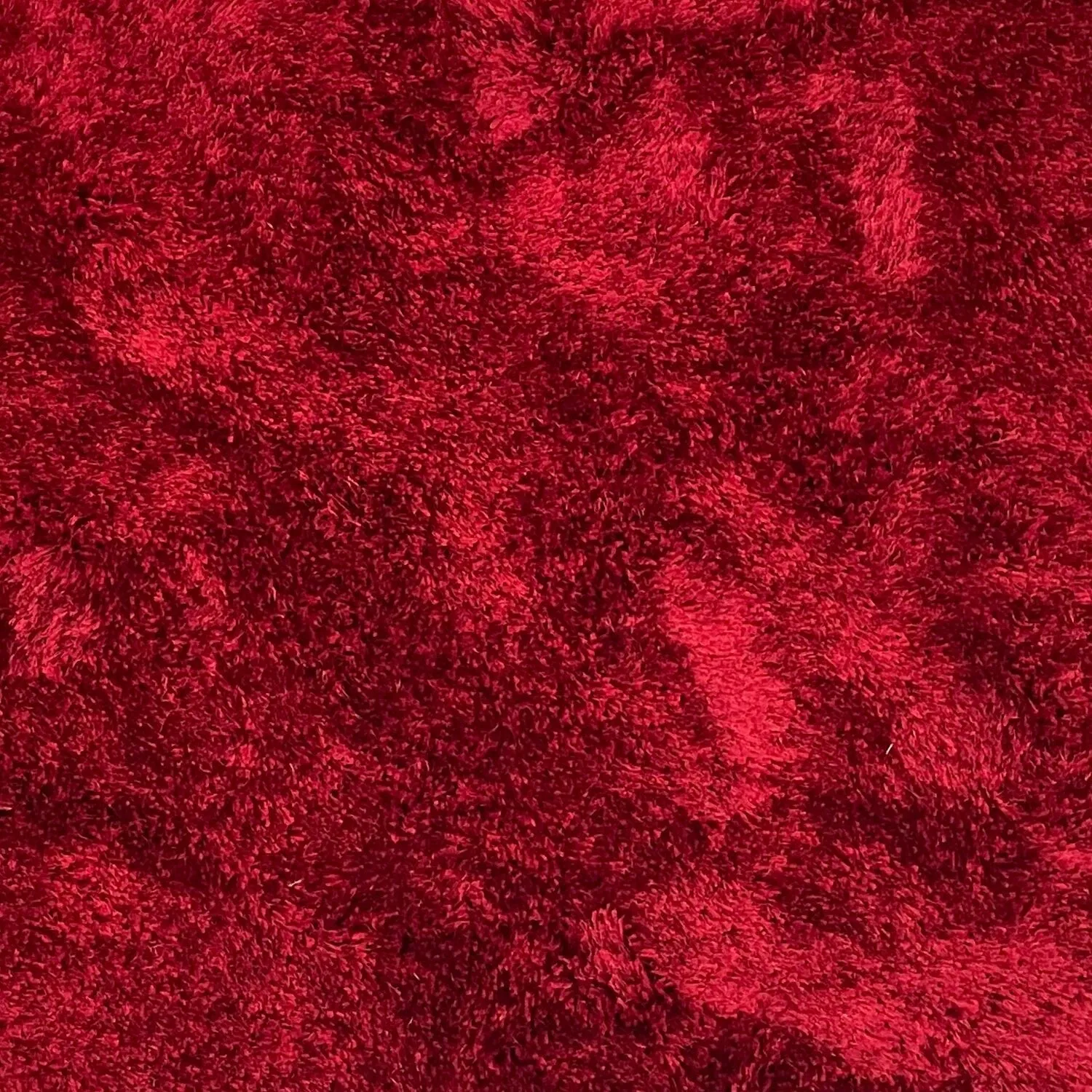 Romance Collection 1-inch Pile Large Shag Area Rug Red Cherry