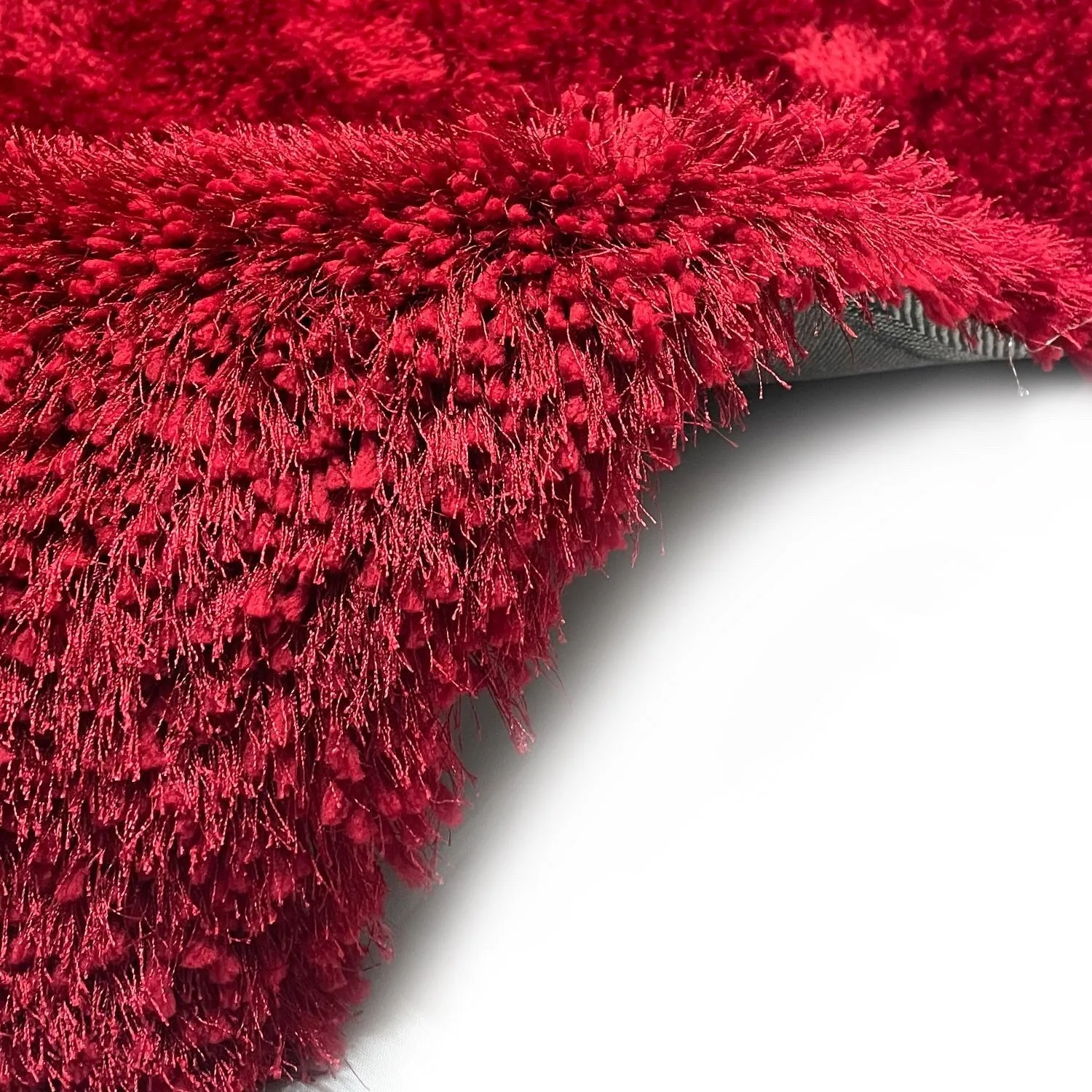 Romance Collection 1-inch Pile Large Shag Area Rug Red Cherry