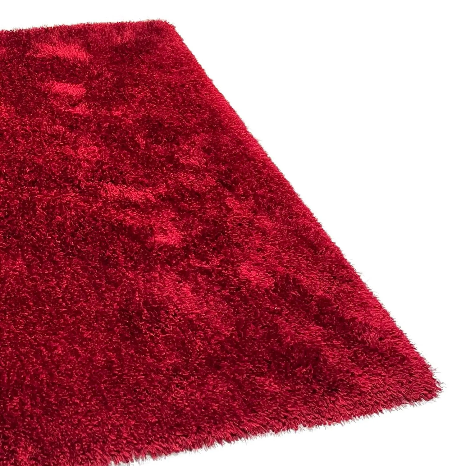 Romance Collection 1-inch Pile Large Shag Area Rug Red Cherry