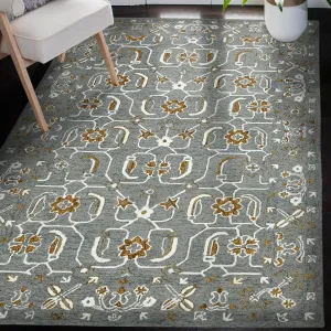 Romesha Pecos Hand-Hooked Wool Area Rug