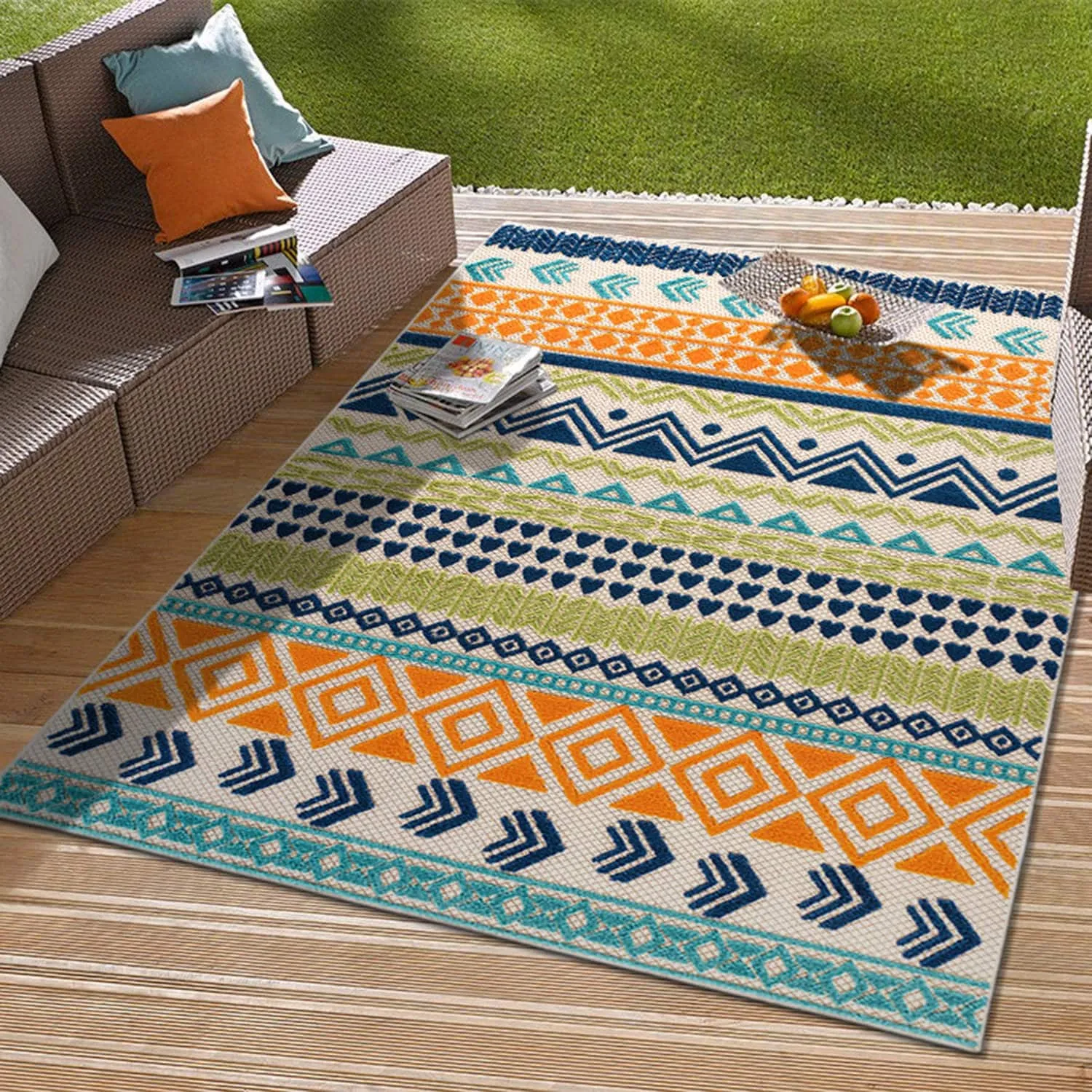 Ronda Contemporary Bohemian Indoor/Outdoor Area Rug