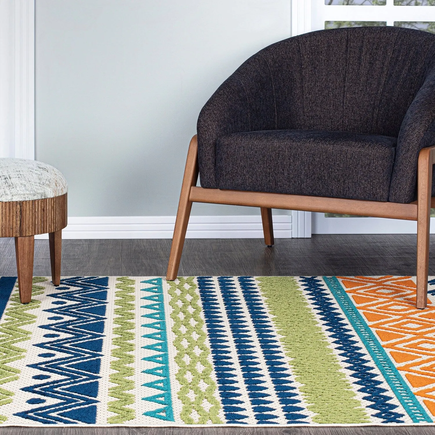 Ronda Contemporary Bohemian Indoor/Outdoor Area Rug