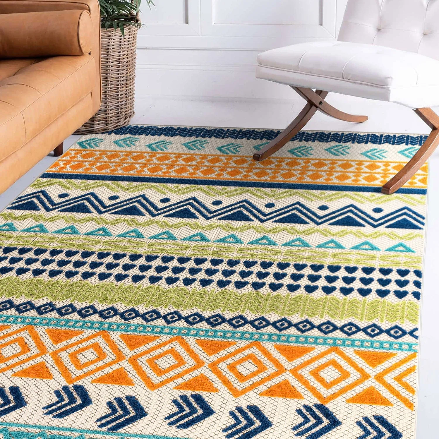 Ronda Contemporary Bohemian Indoor/Outdoor Area Rug