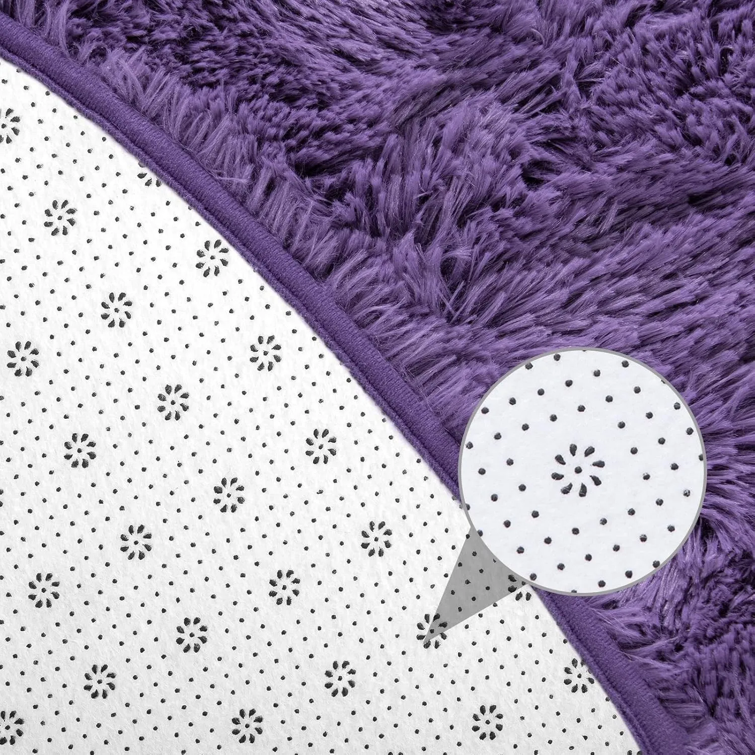 Round Area Rugs Fluffy Nursery Rug for Kids Bedroom Living Room Mat